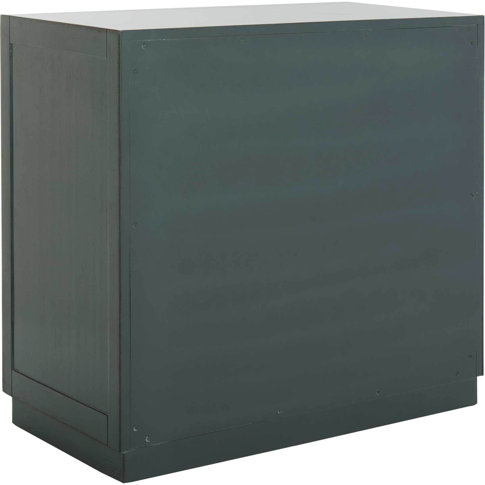 Amira 3 Drawer Chest Steel Teal/Nickel/Mirror