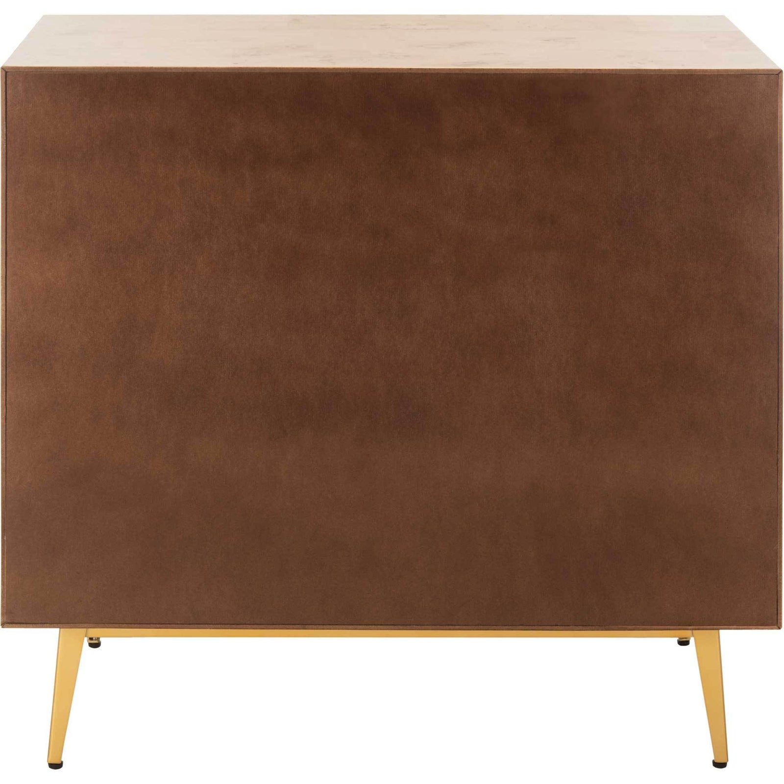 Kaiya 3 Drawer Chest Natural/Gold