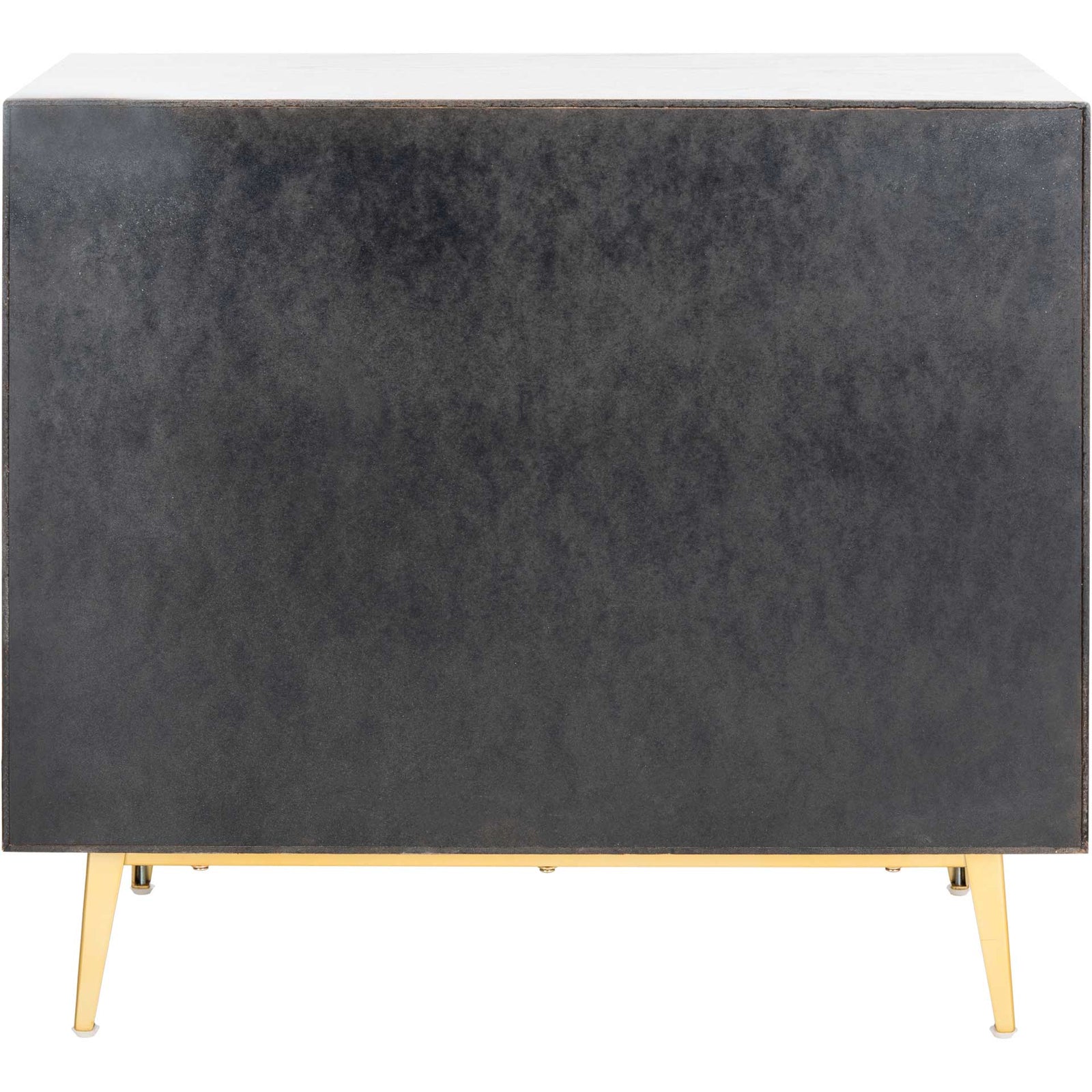 Kaiya 3 Drawer Chest White Wash/Gold