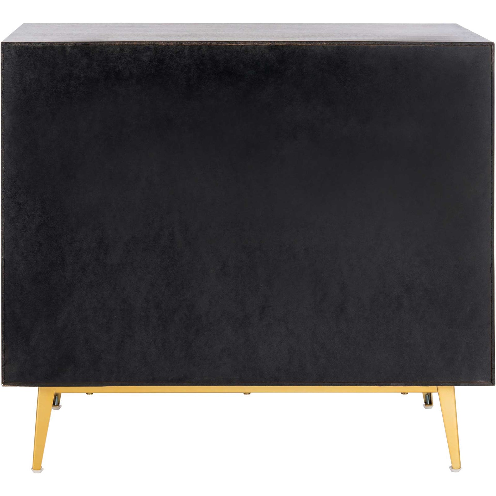 Kaiya 3 Drawer Chest Natural Walnut/Gold