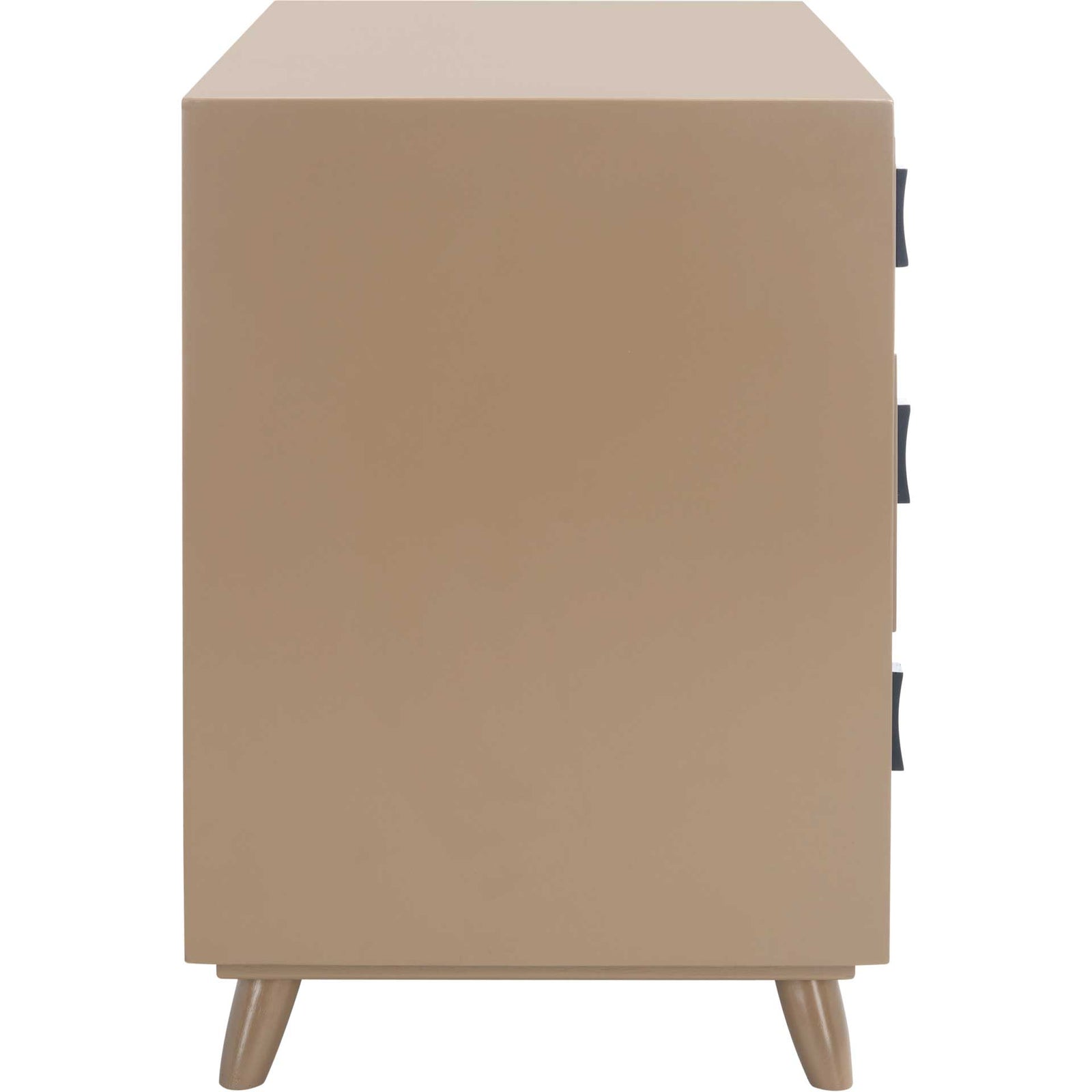 Blaine 3 Drawer Chest Taupe/Black