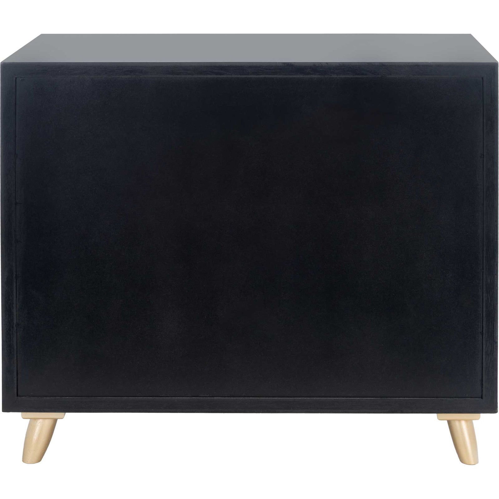 Raylan 3 Drawer Chest Black/Gold/Brown
