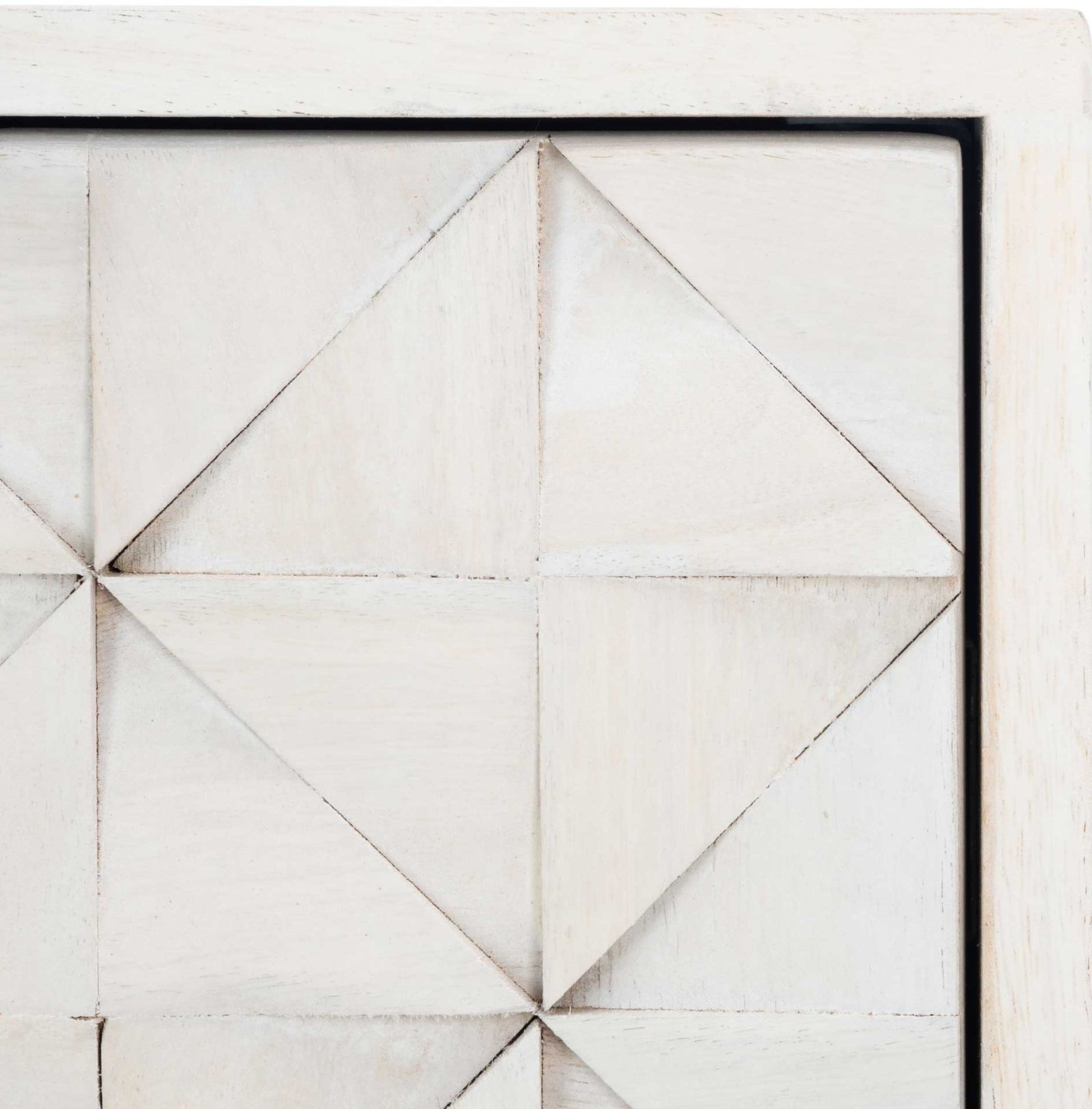 Zion 3 Drawer Chest White Wash/Silver