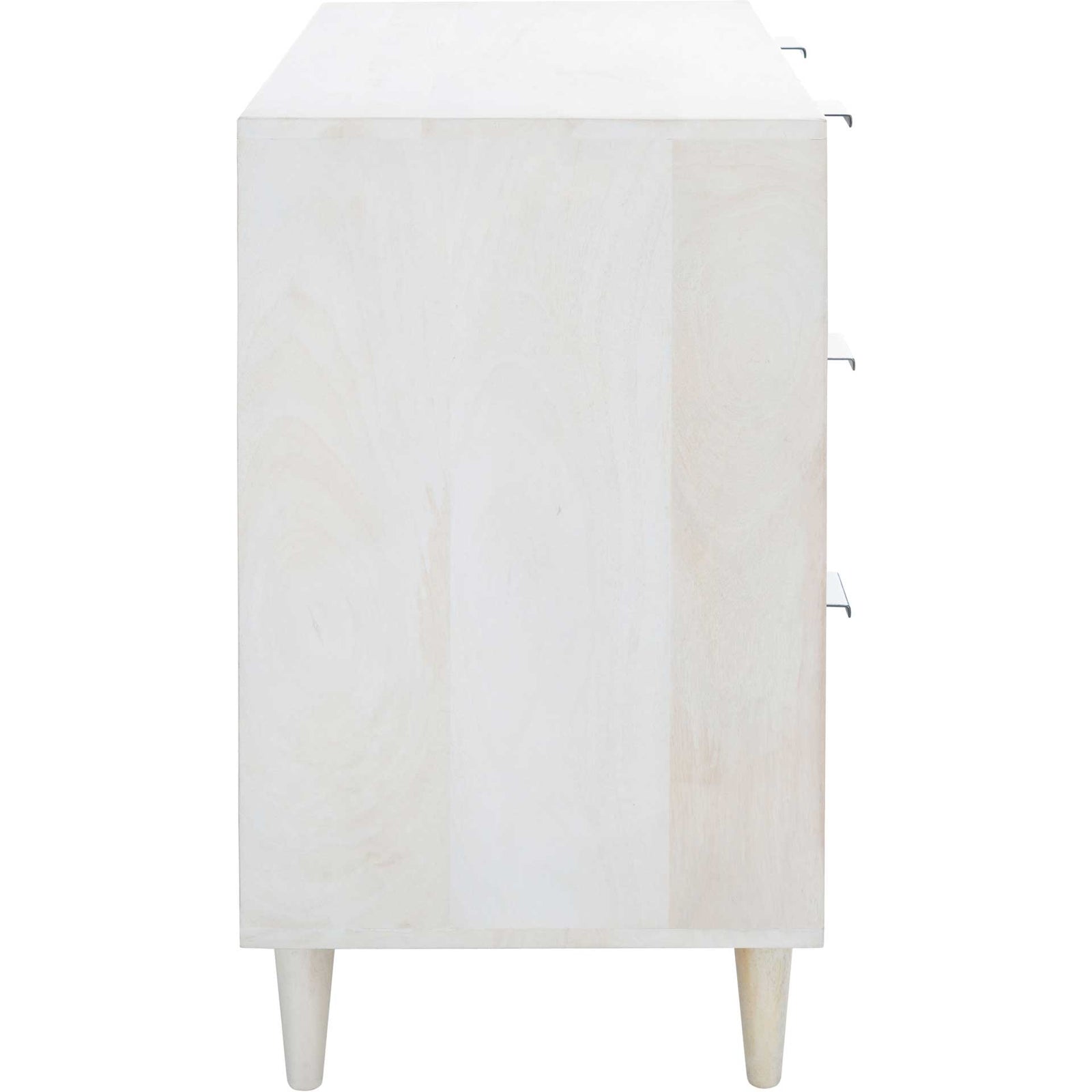 Zion 3 Drawer Chest White Wash/Silver