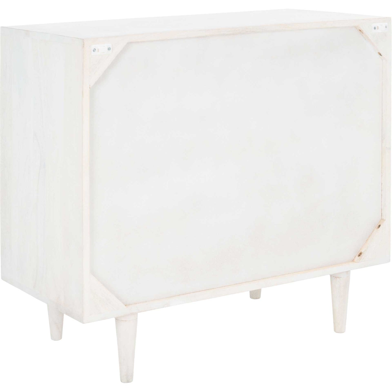 Zion 3 Drawer Chest White Wash/Brass