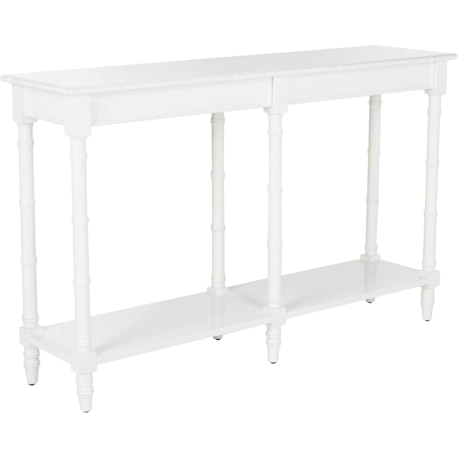 Nolan Coastal Bamboo Console Table White