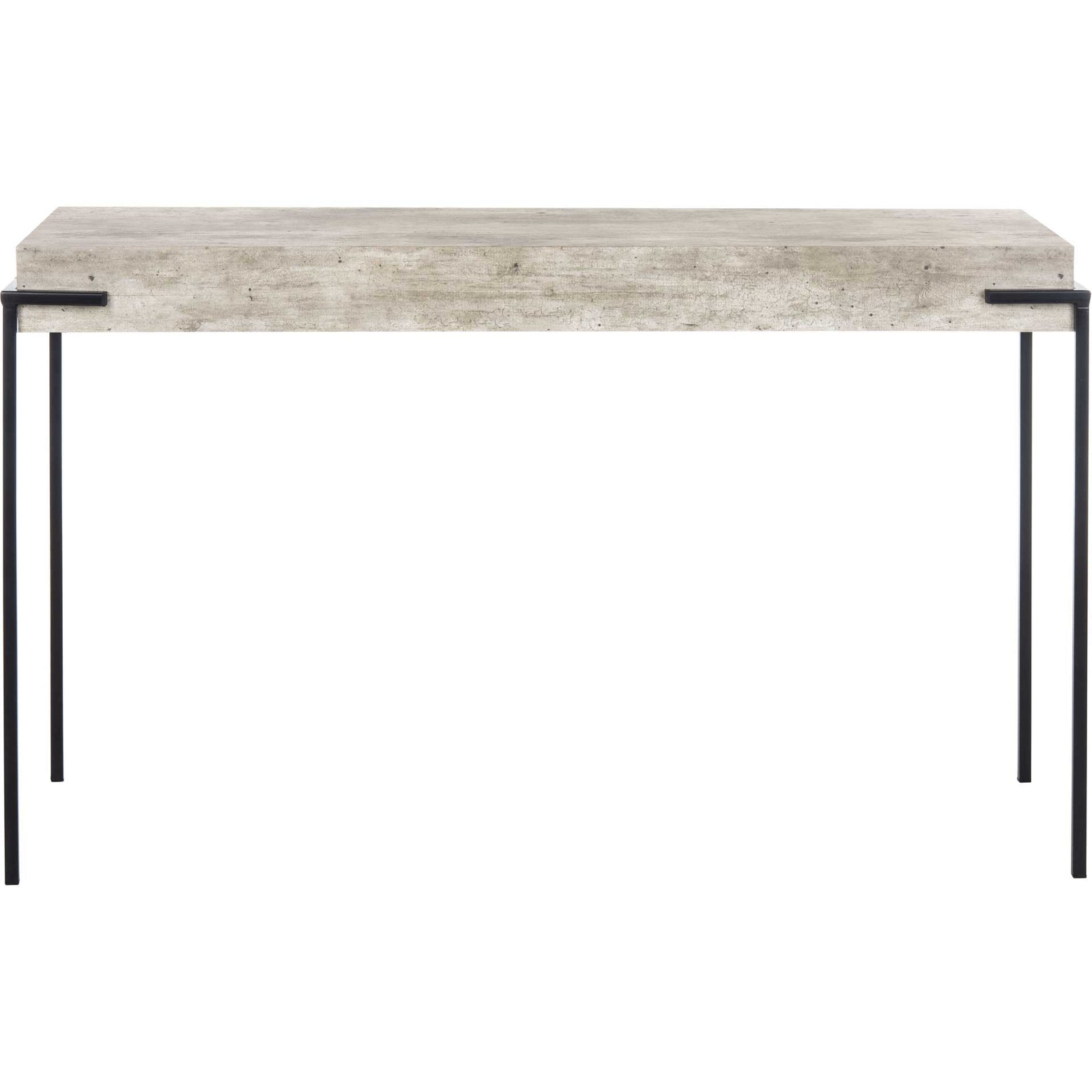 Elliot Rectangle Console Table Light Gray/Black