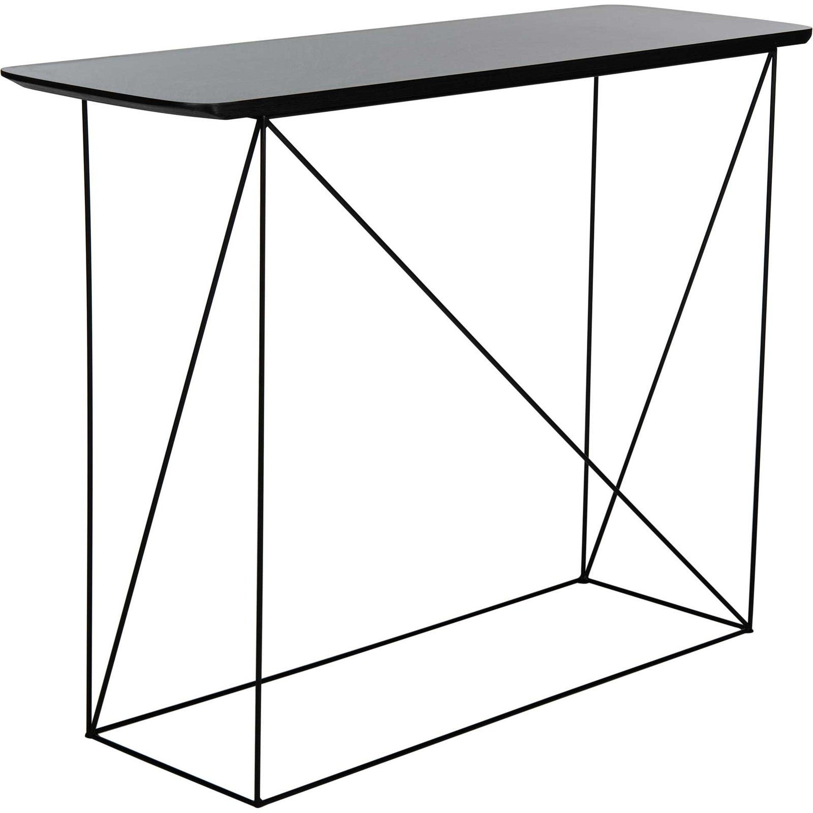 Ryder Console Table Gray/Black