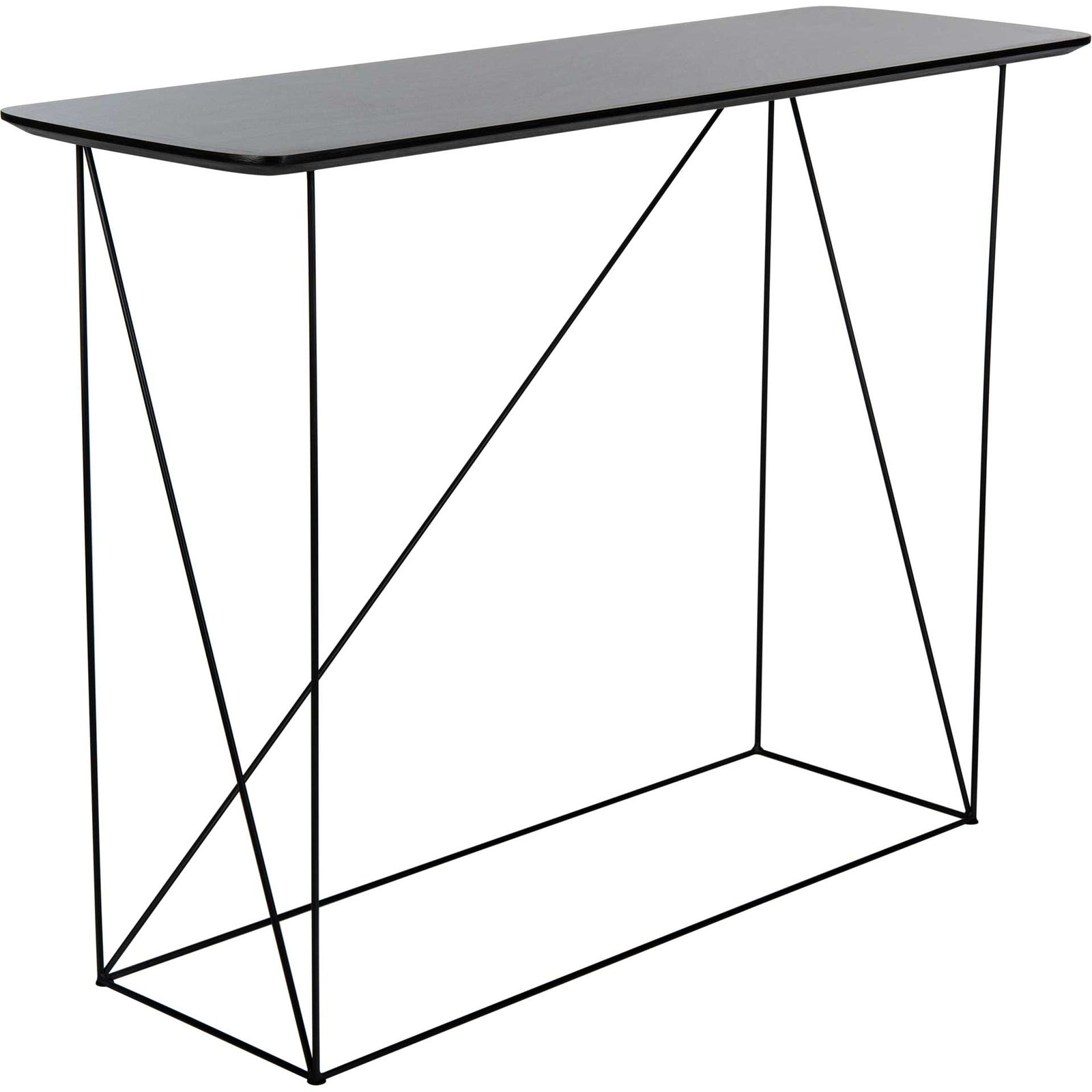Ryder Console Table Gray/Black