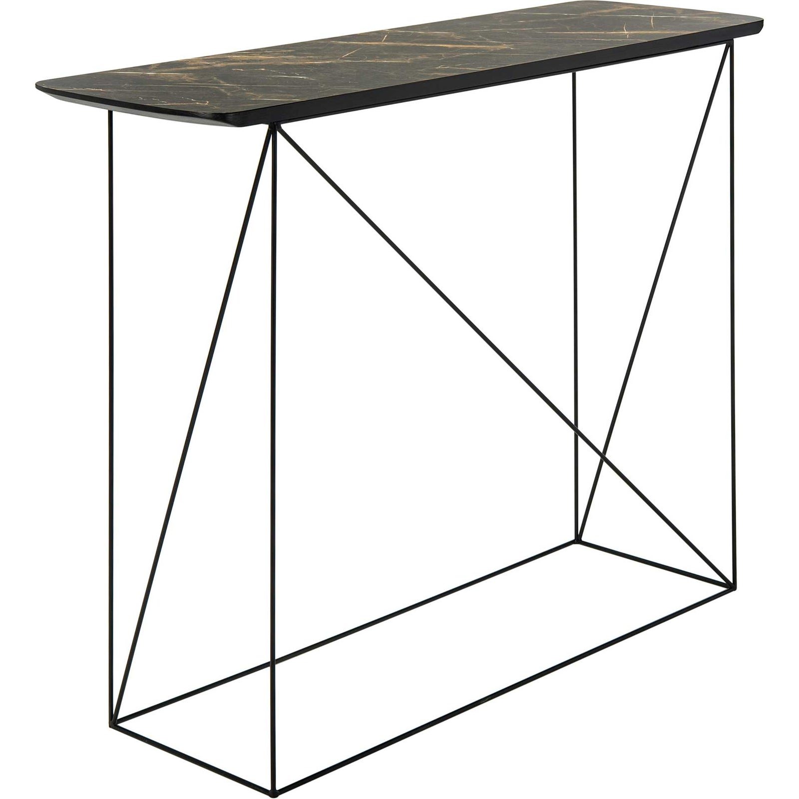 Ryder Console Table Dark Gray/Black
