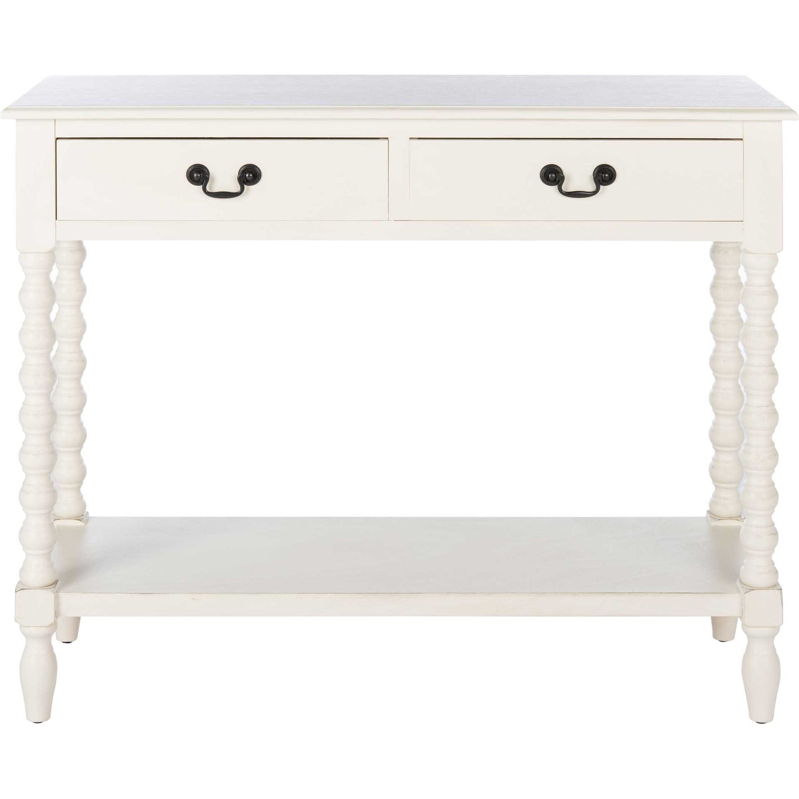 Atalia 2 Drawer Console Table Distressed White