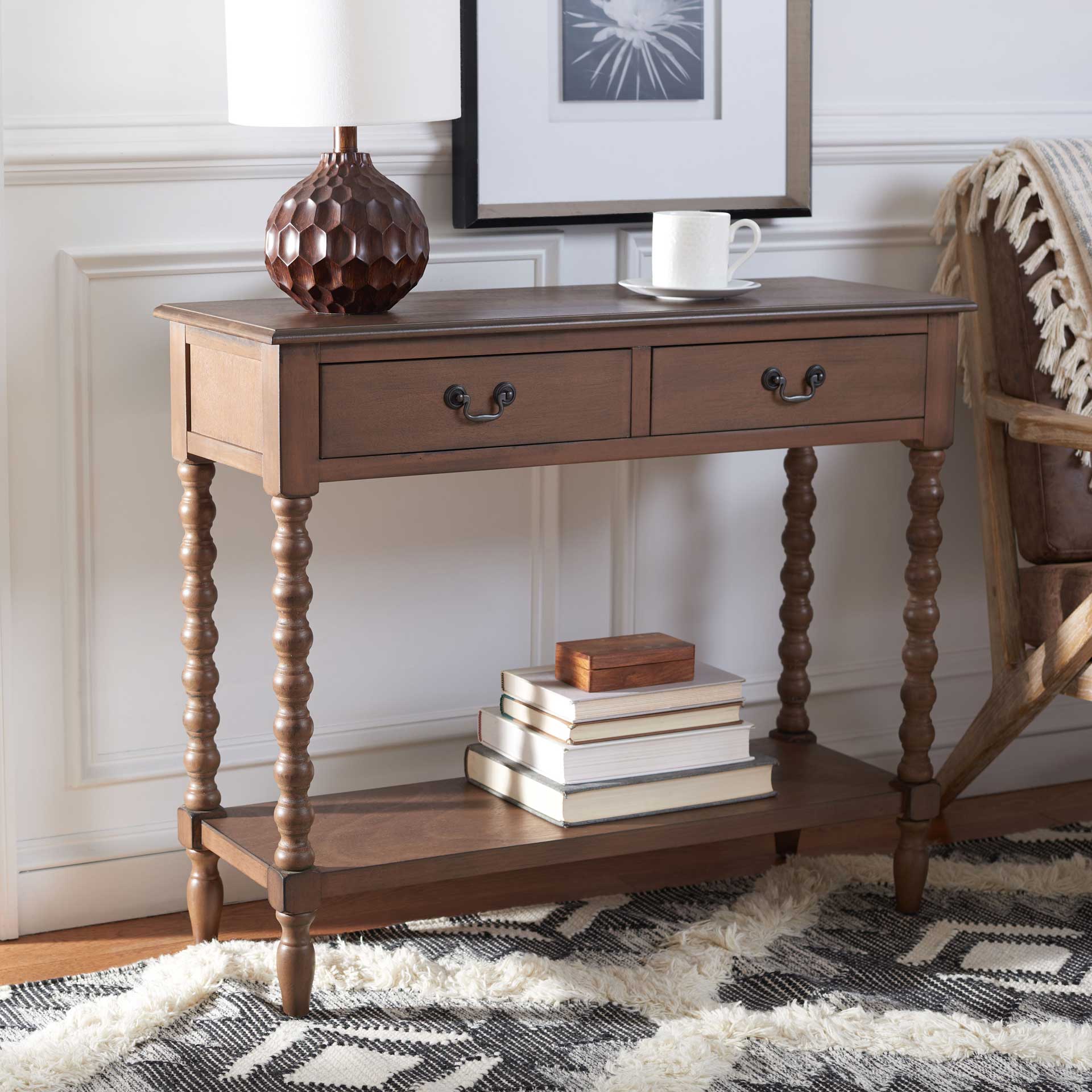 Atalia 2 Drawer Console Table Brown