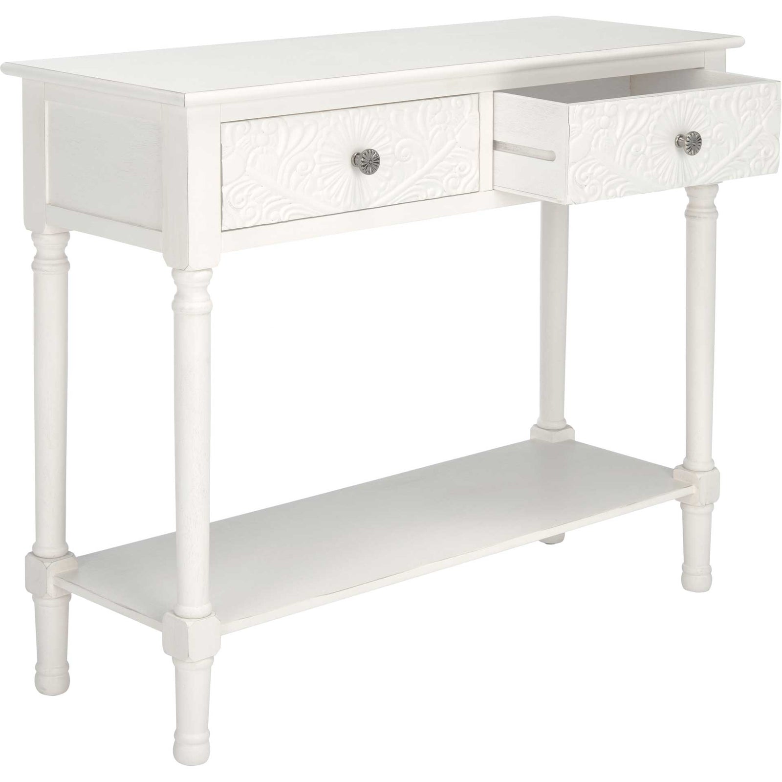 Jonco 2 Drawer Console Table Distressed White