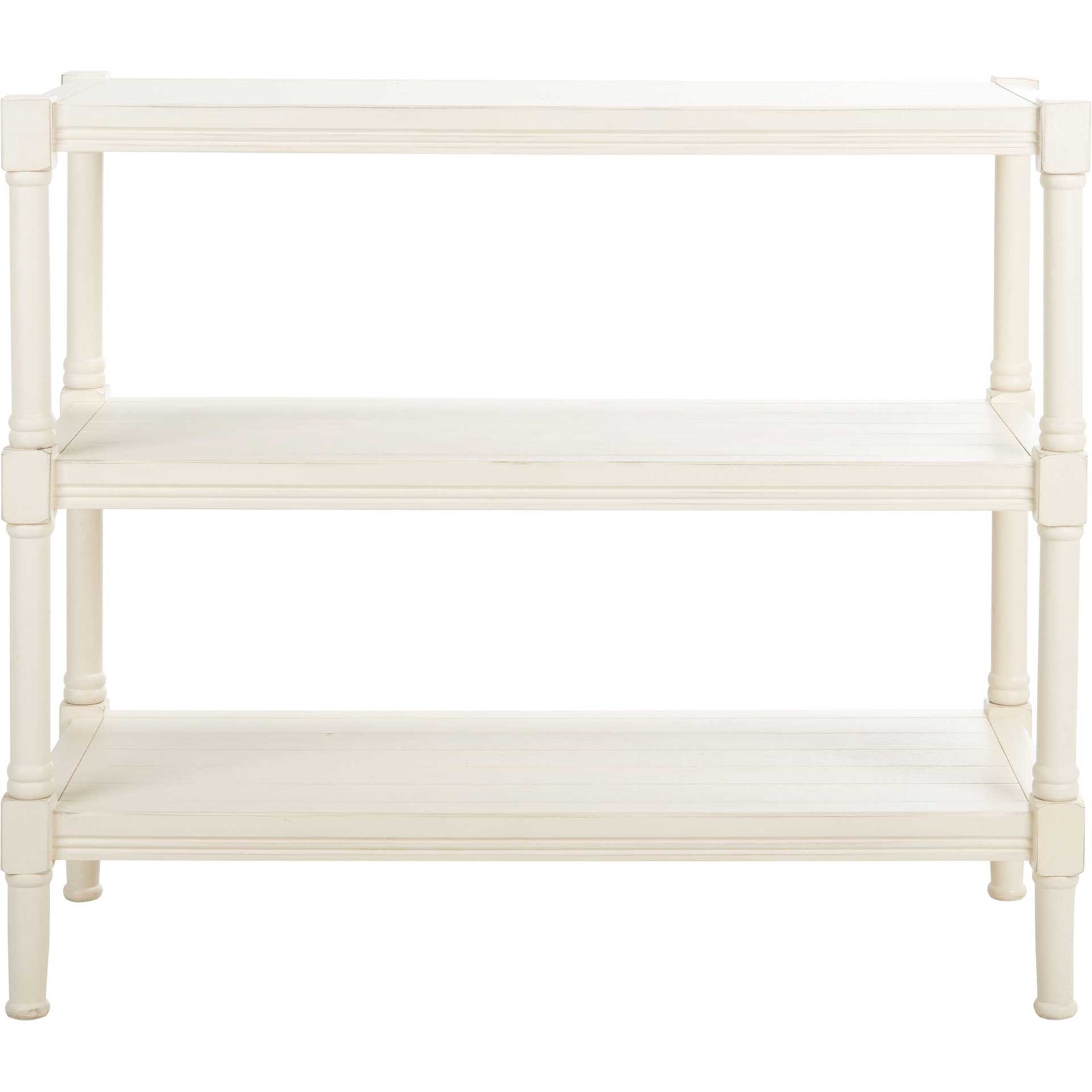 Radlin 3 Shelf Console Table Distressed White