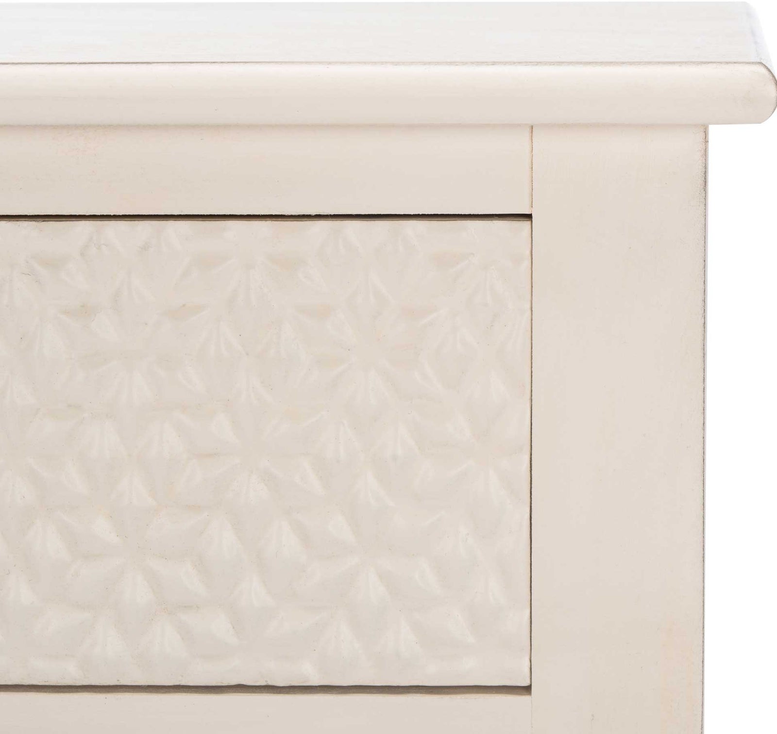 Haleigh 2 Drawer Console Table Distressed White