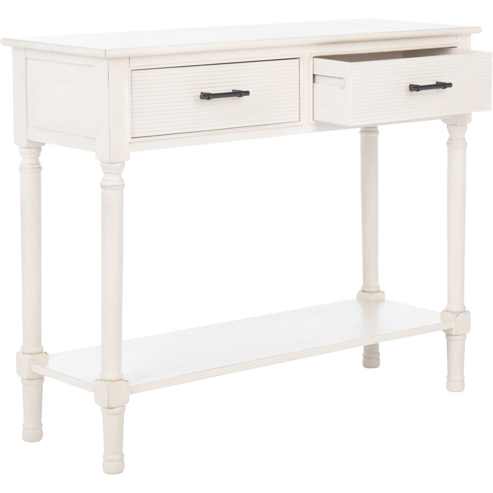 Rylee 2 Drawer Console Table Distressed White