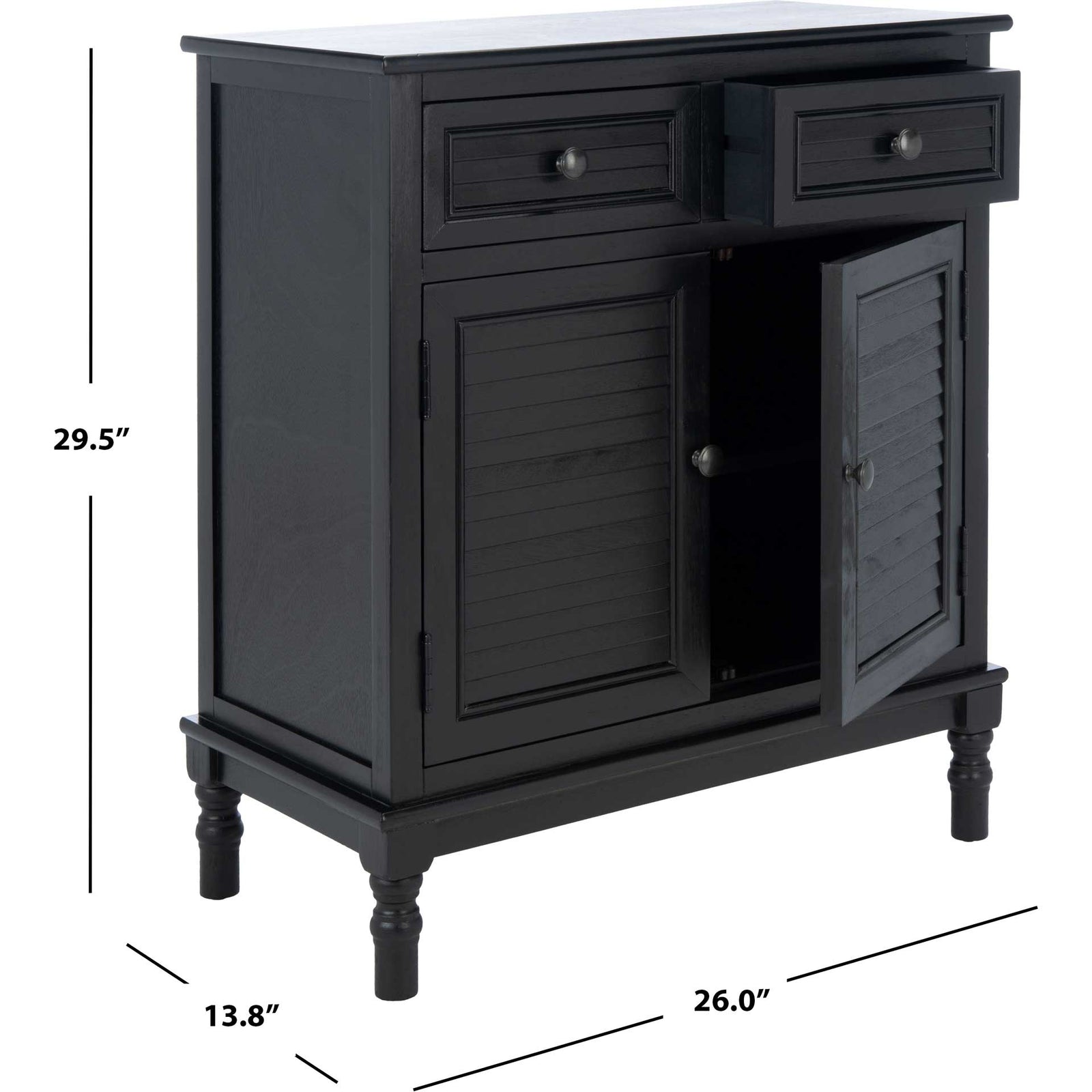 Talita 2 Drawer 2 Door Sideboard Black