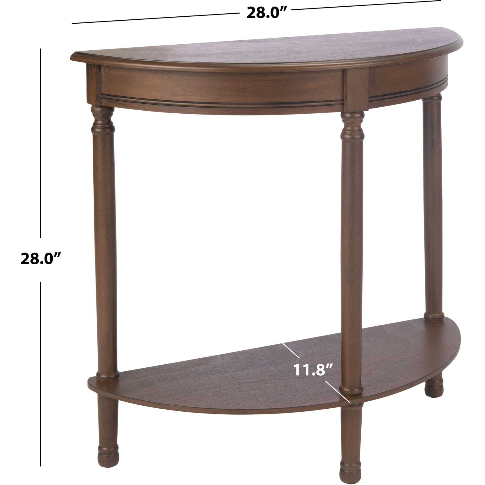 Tichka Half Round Console Table Brown