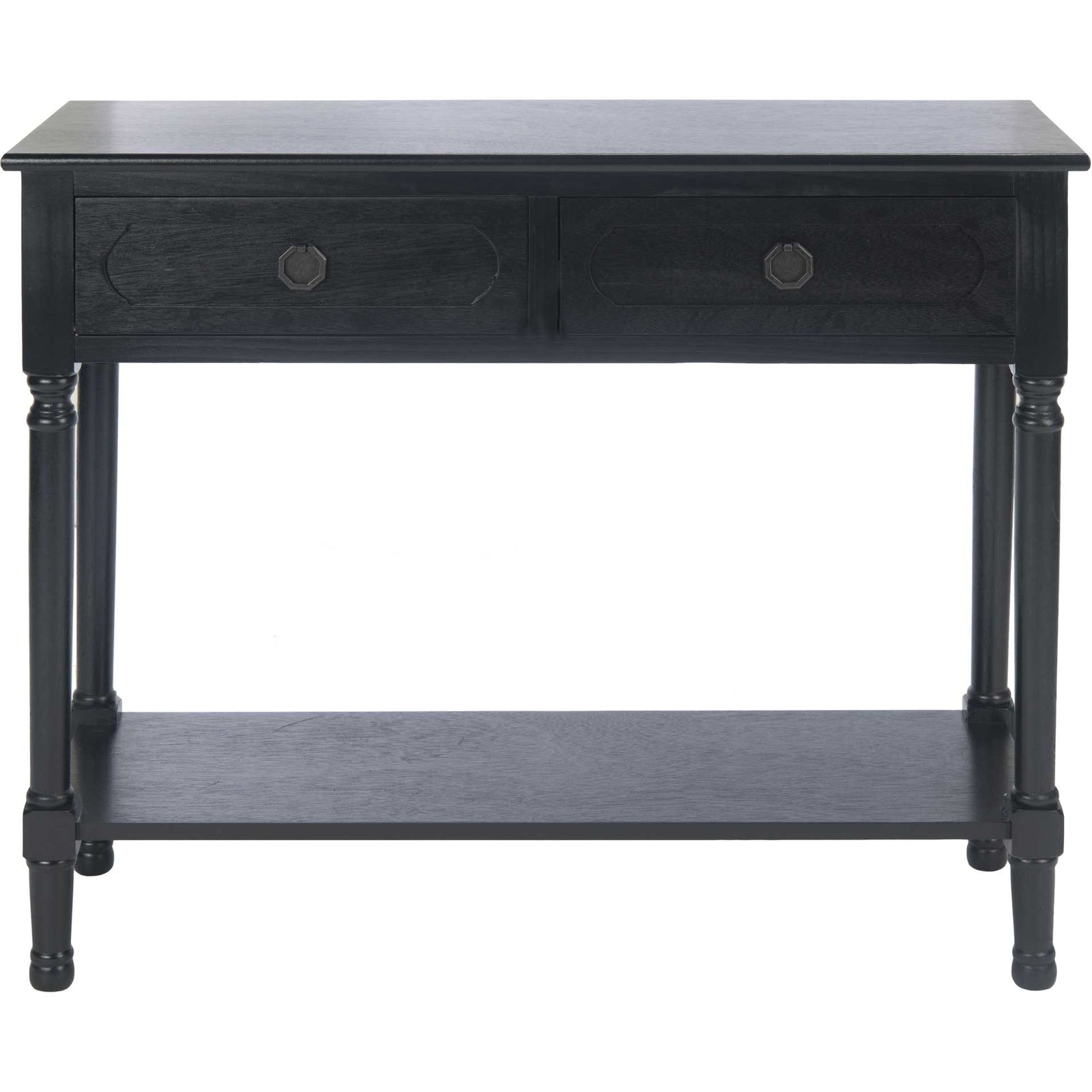 Alessa 2 Drawer Console Table Black