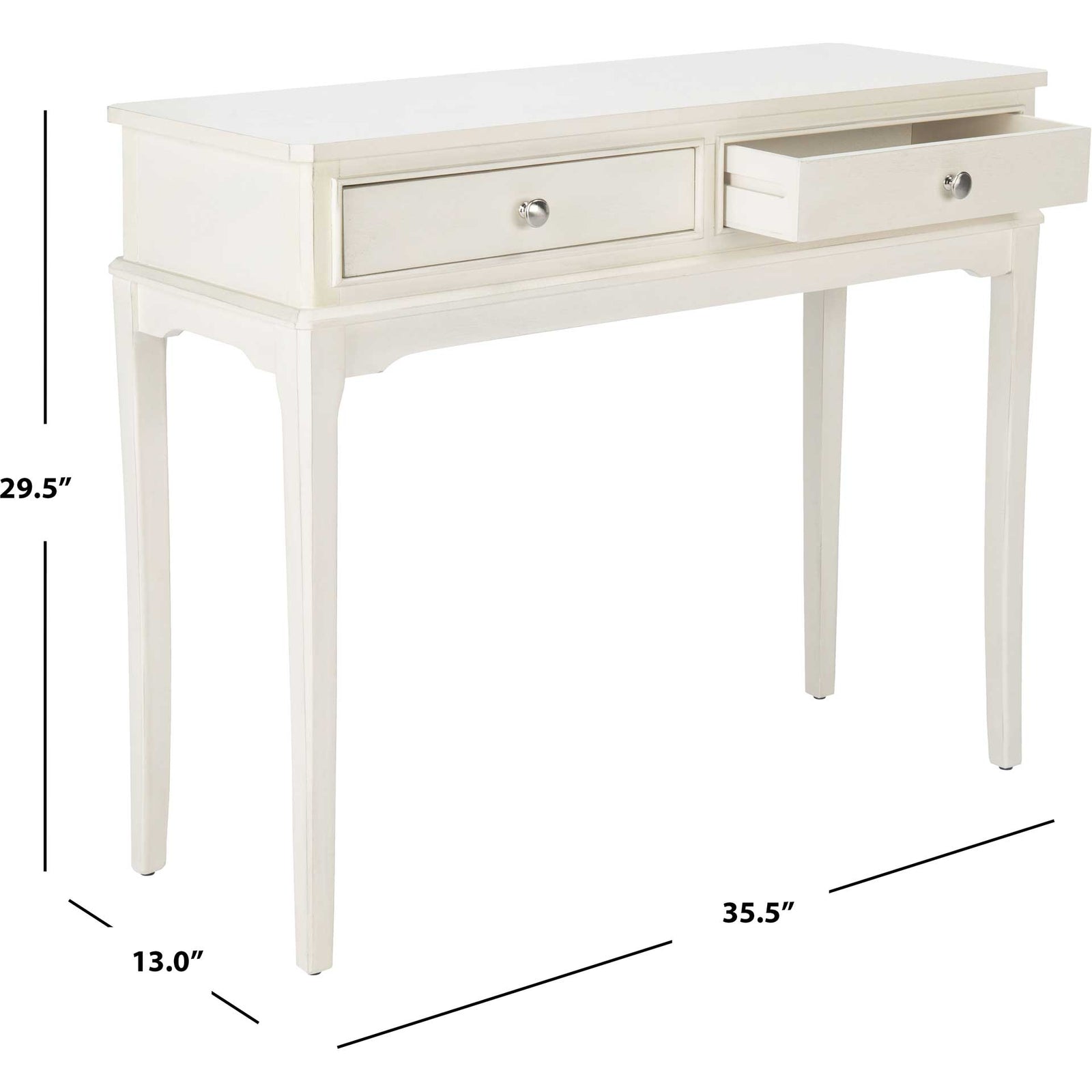 Ophelia 2 Drawer Console Table Distressed White