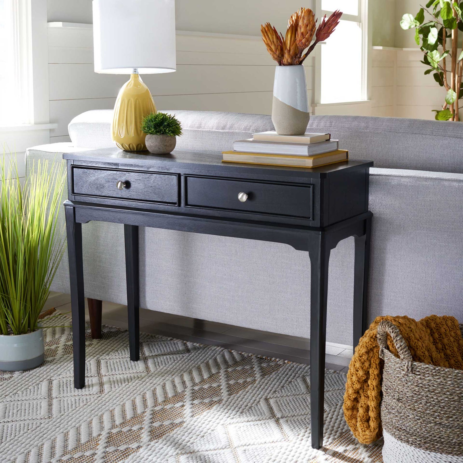 Ophelia 2 Drawer Console Table Black