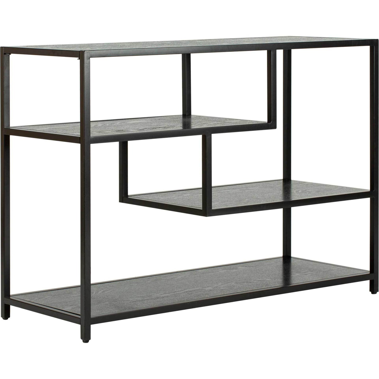 Reed Geometric Console Table Black/Black