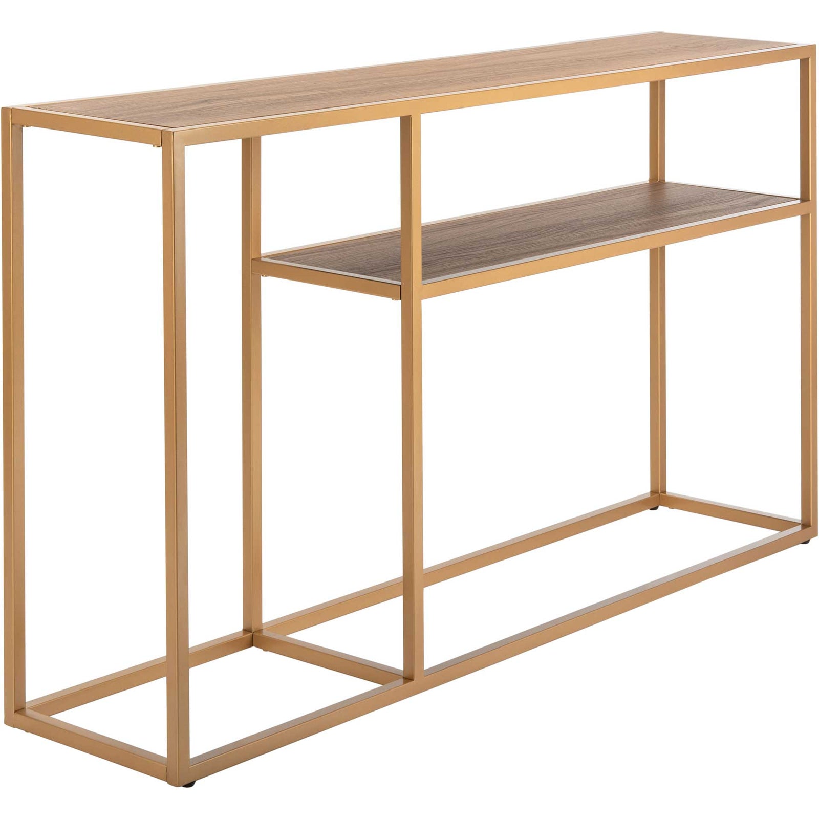 Octavia Console Table Walnut/Gold