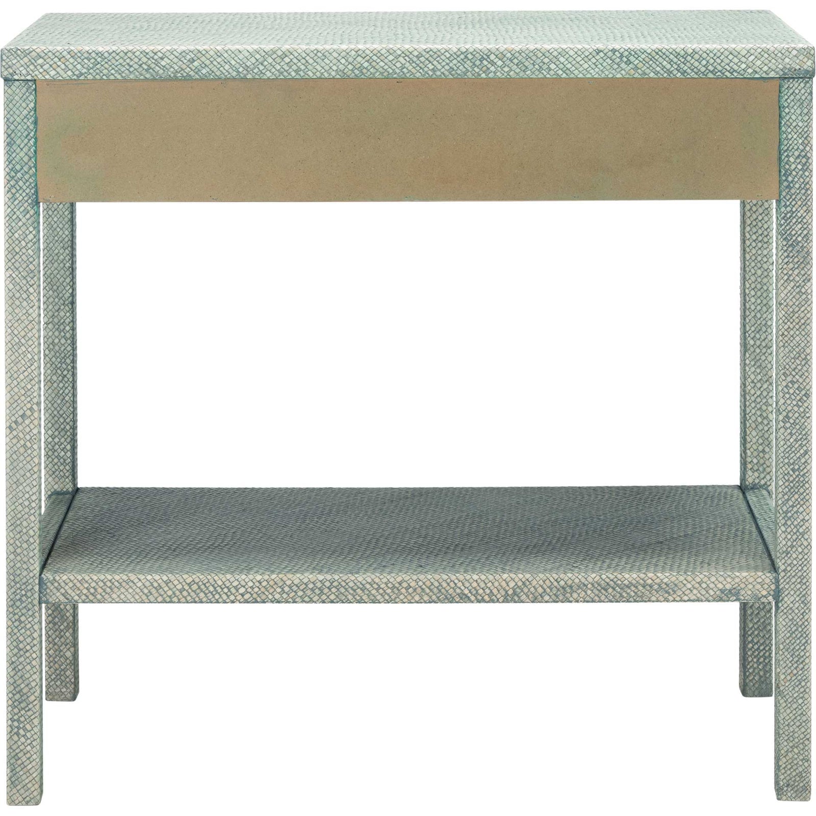 Ashby 2 Drawer Console Table Turquoise/Antique Gold