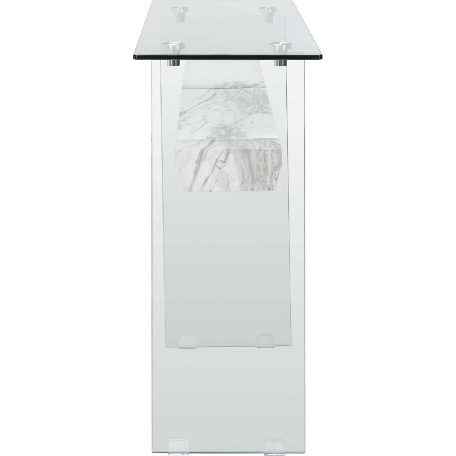 Karis Console Table Glass/White
