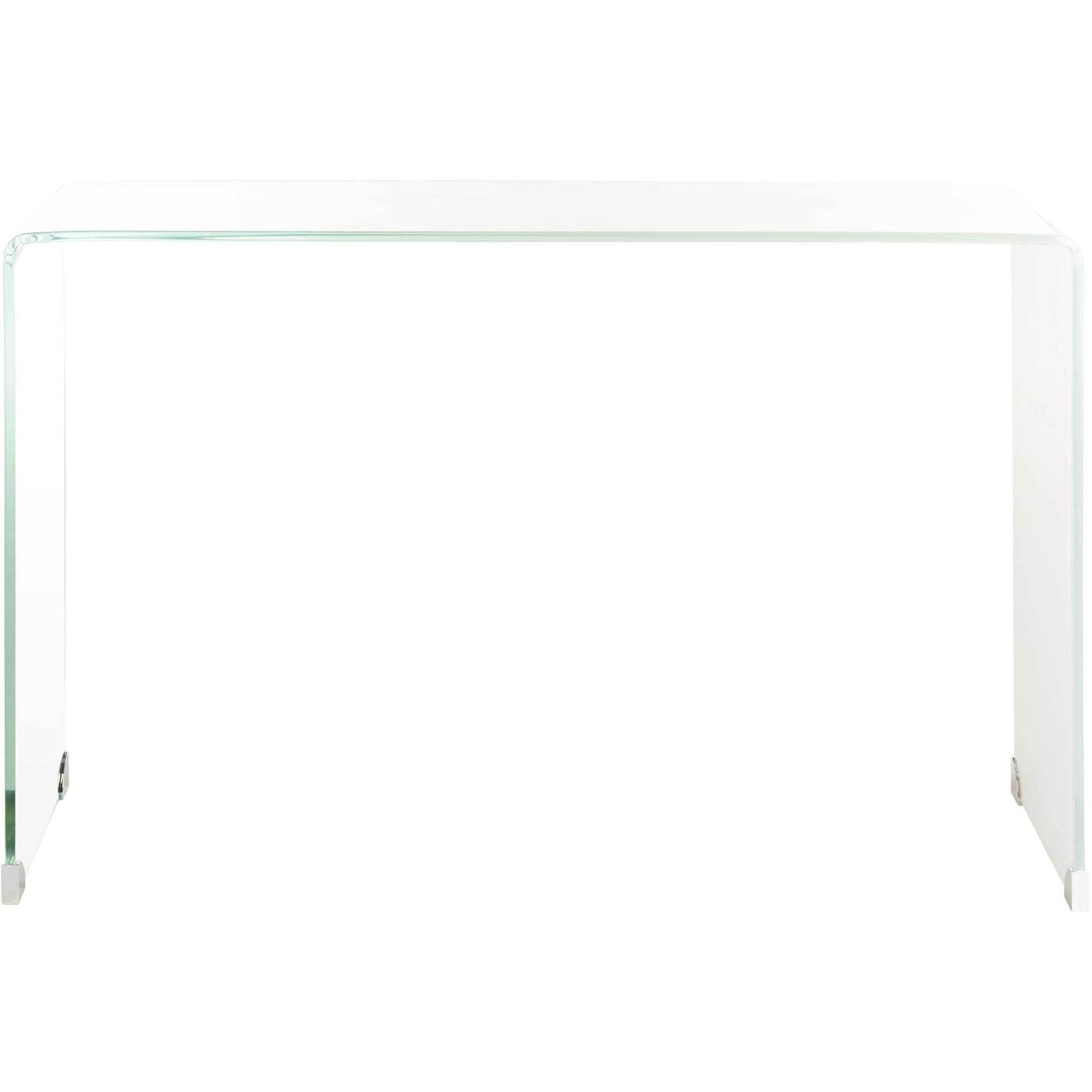 Cristopher Ombre Glass Console Table Clear/White