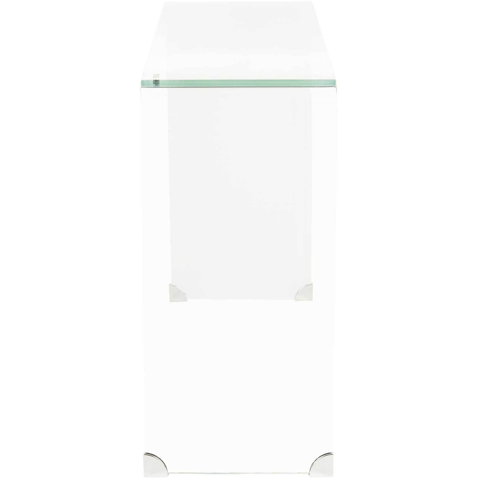 Cristopher Ombre Glass Console Table Clear/White