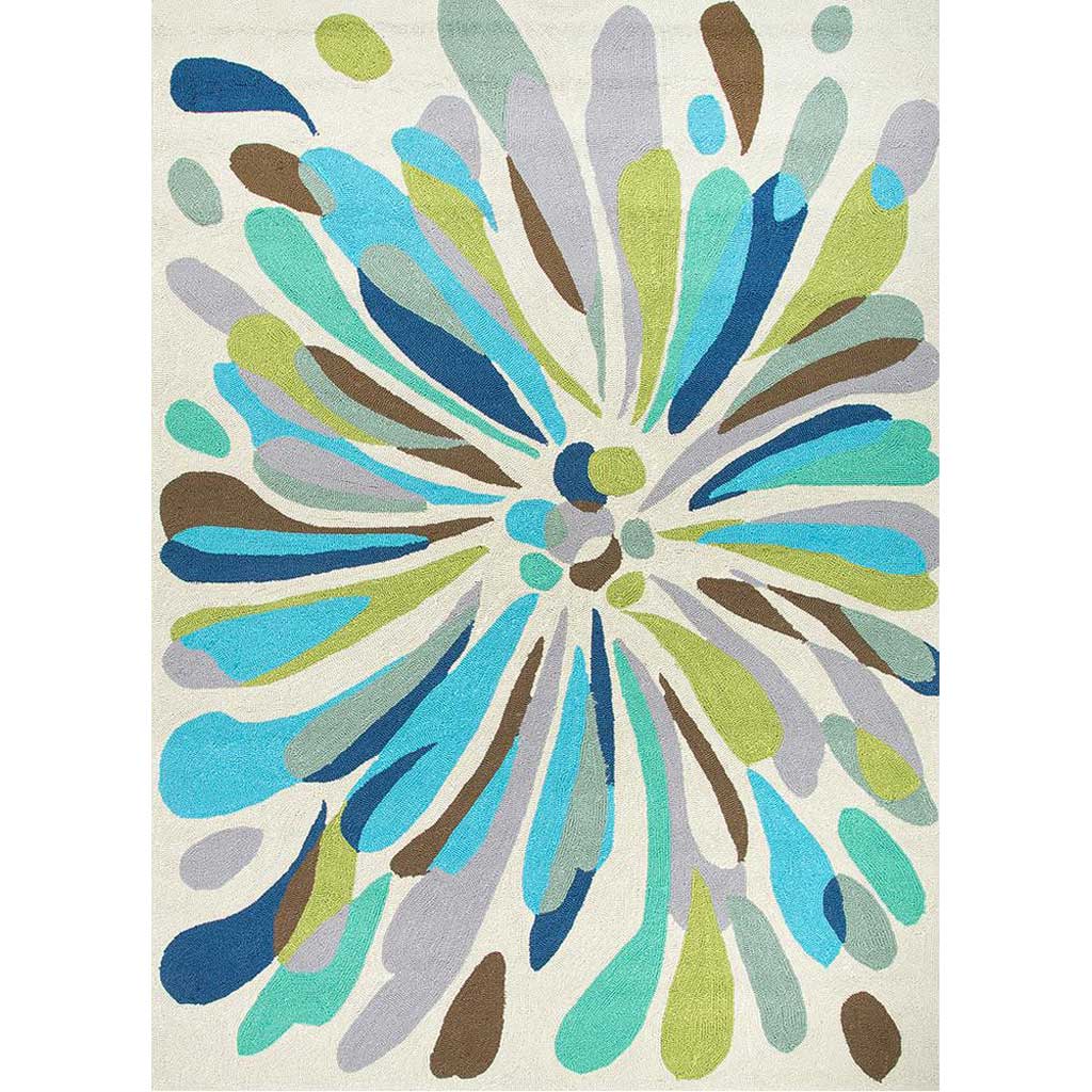 Colours Flowerburst Light Gray Area Rug