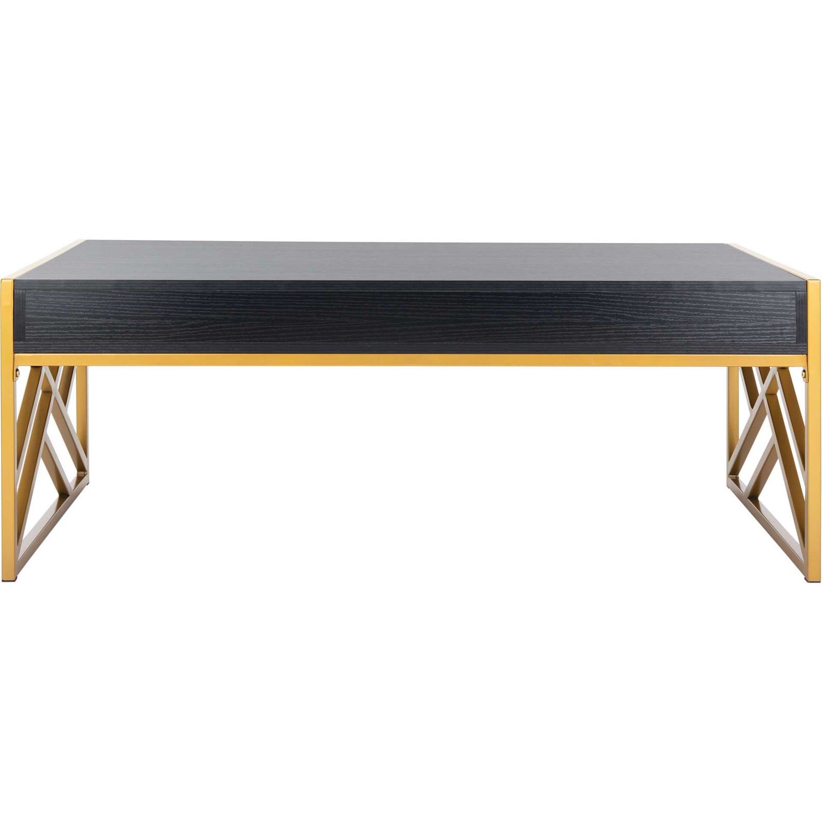 Elias 2 Drawer Coffee Table Black/Gold