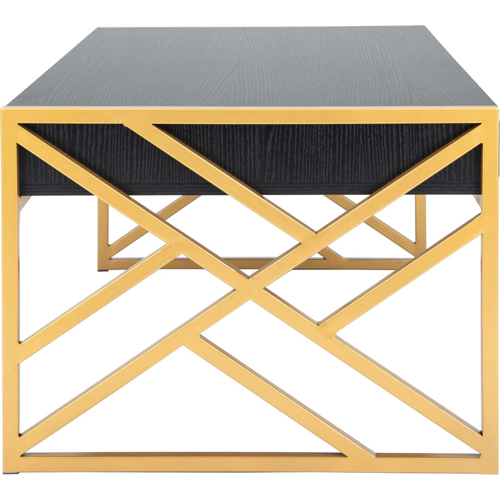 Elias 2 Drawer Coffee Table Black/Gold