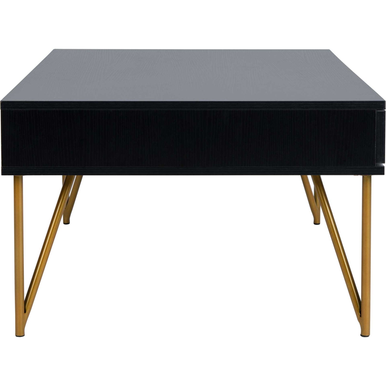 Pierce Two Drawer Coffee Table Black/Gold