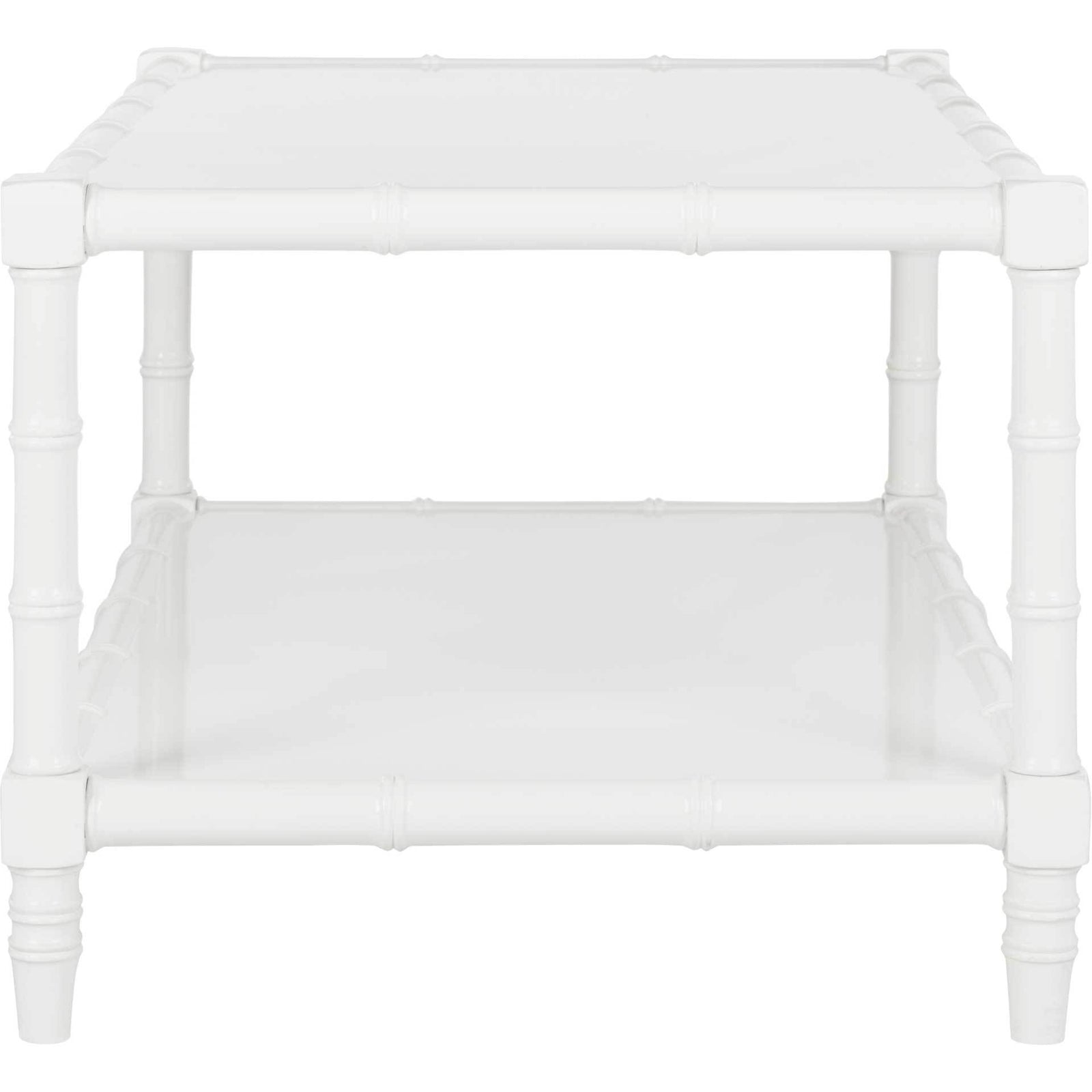 Nolan Coastal Bamboo Coffee Table White