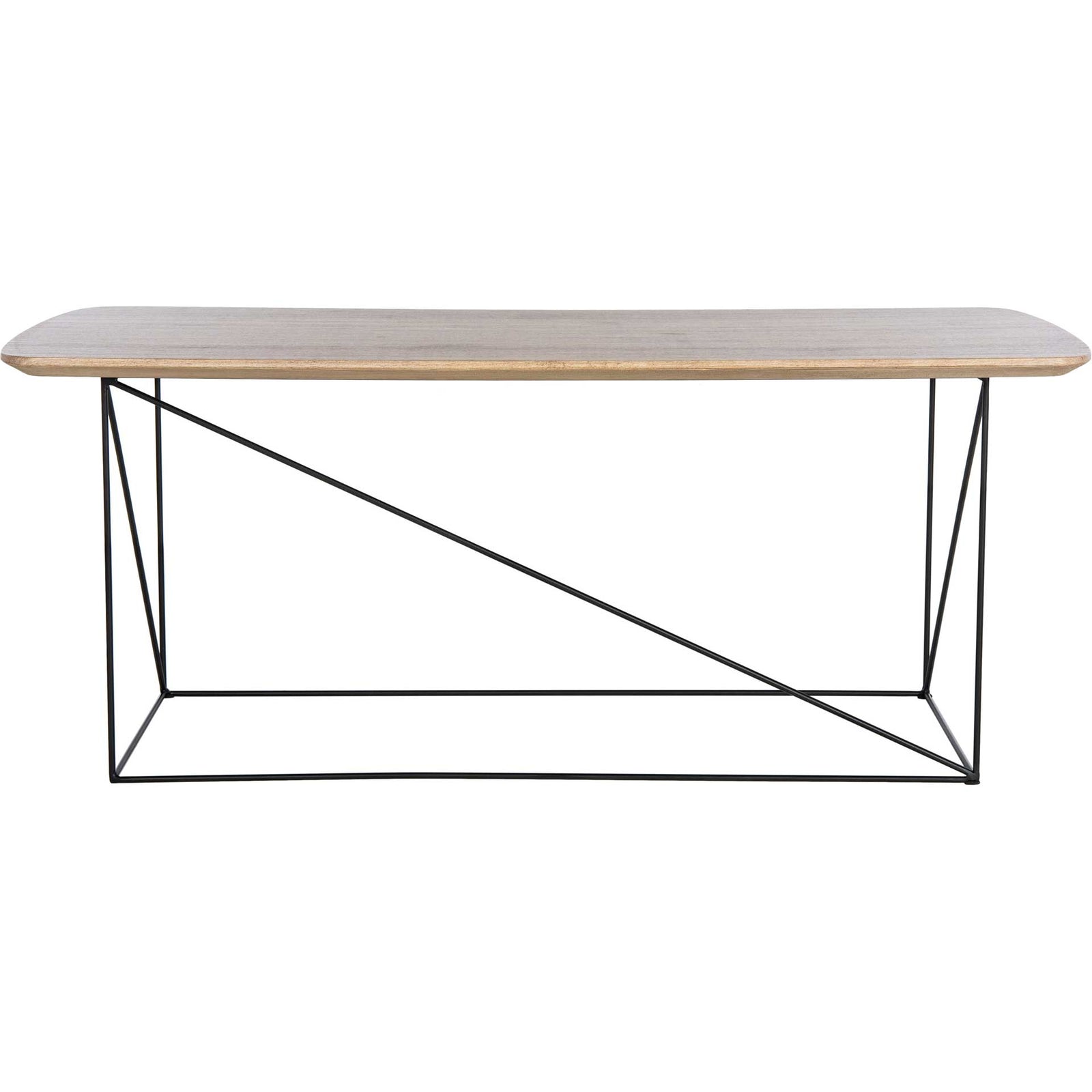 Ryder Coffee Table Taupe Brown Pine/Black