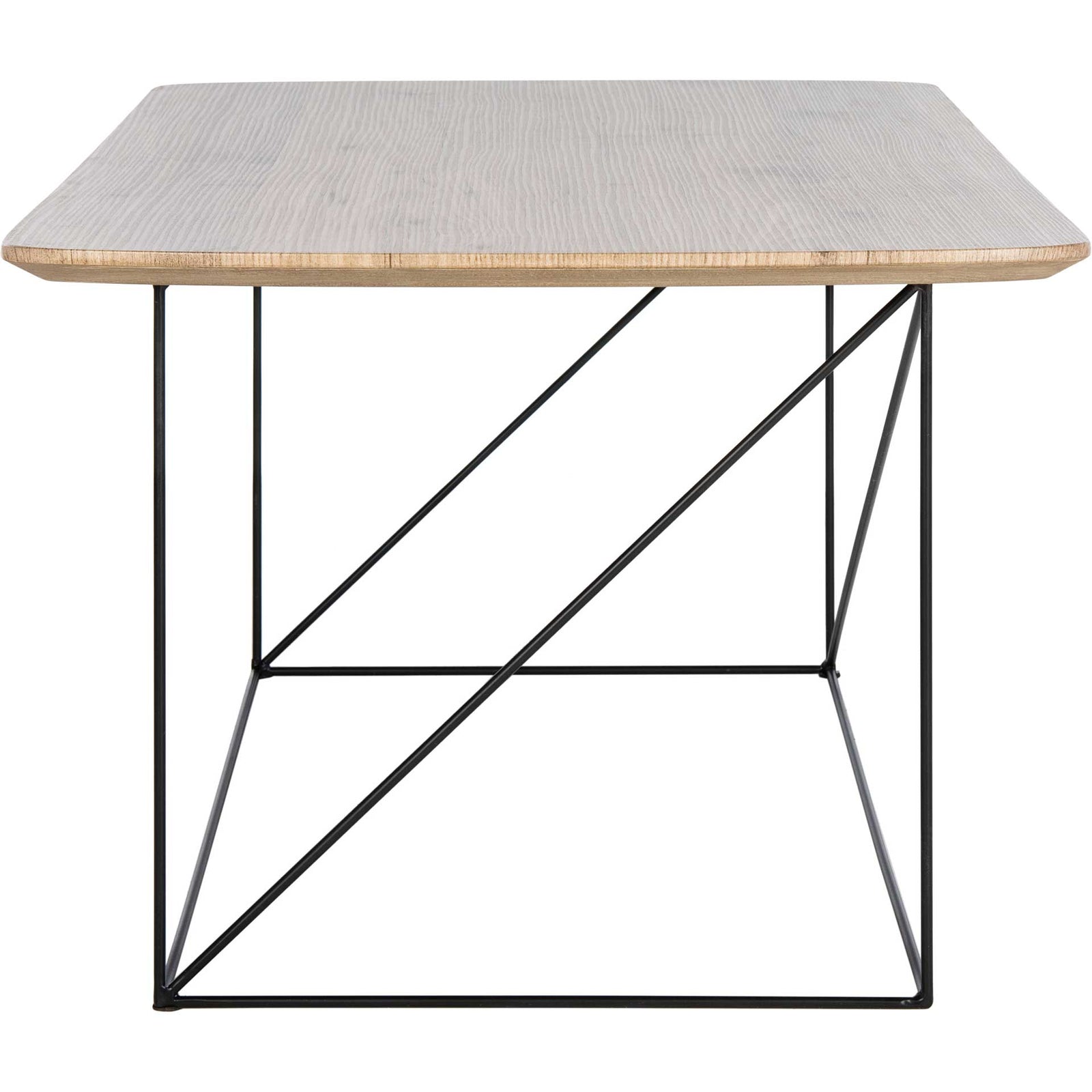 Ryder Coffee Table Taupe Brown Pine/Black