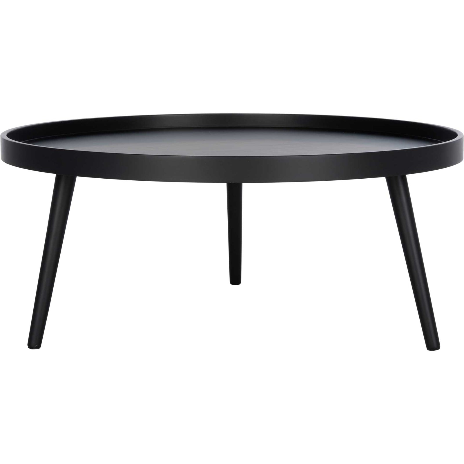 Freya Round Tray Top Coffee Table Black