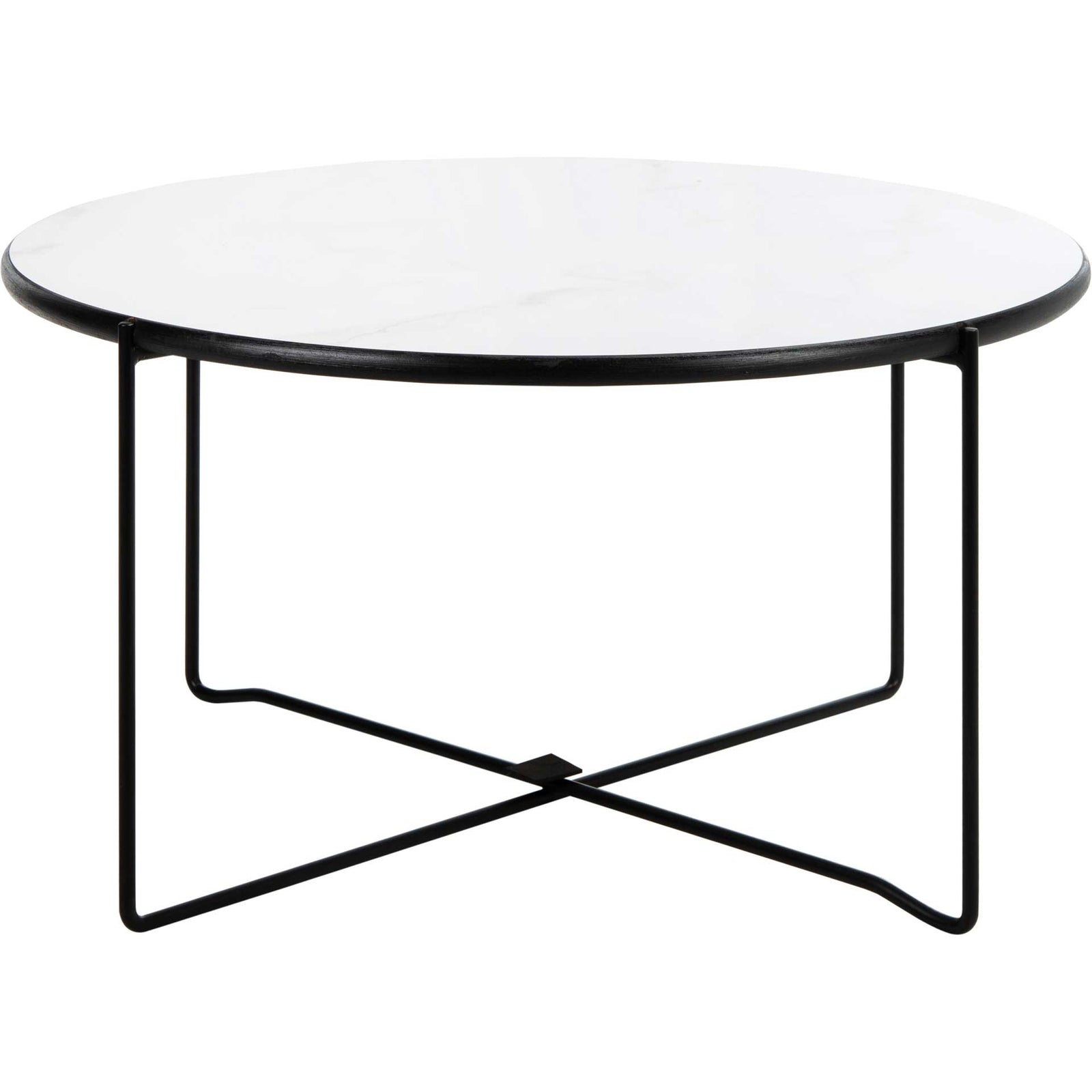 Wrigley Round Coffee Table White/Black