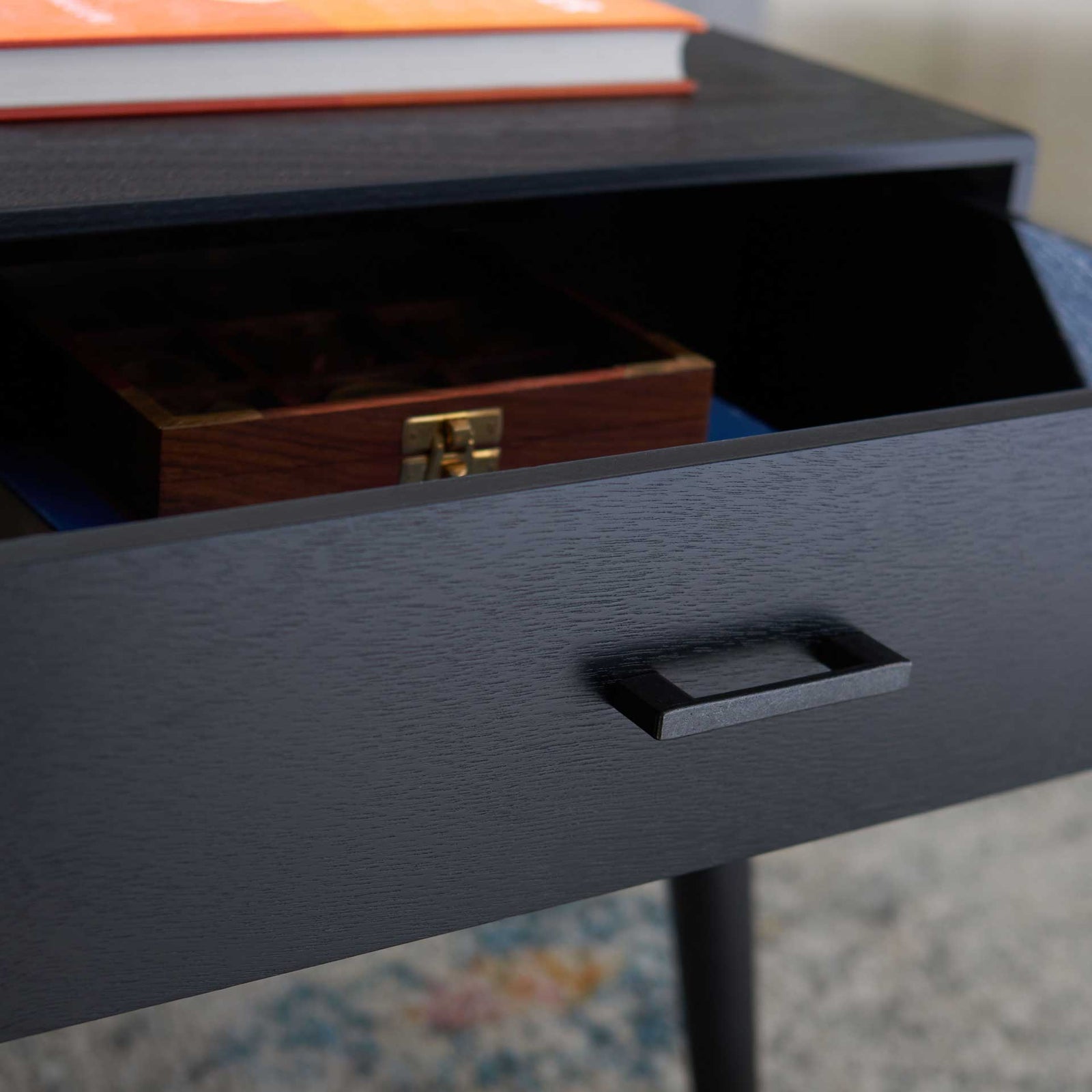 Morris 2 Drawer Coffee Table Black