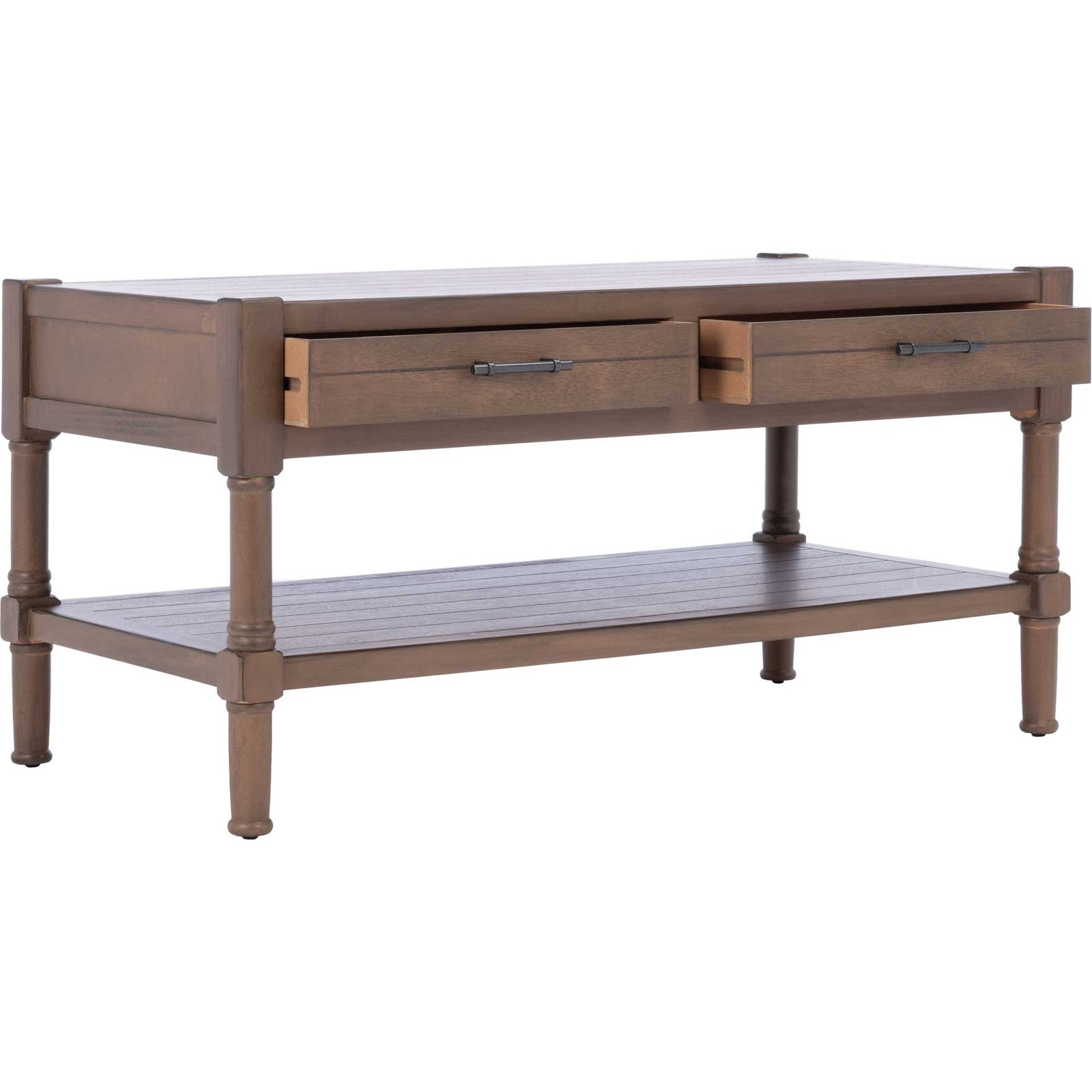 Fidelma 2 Drawer Coffee Table Brown