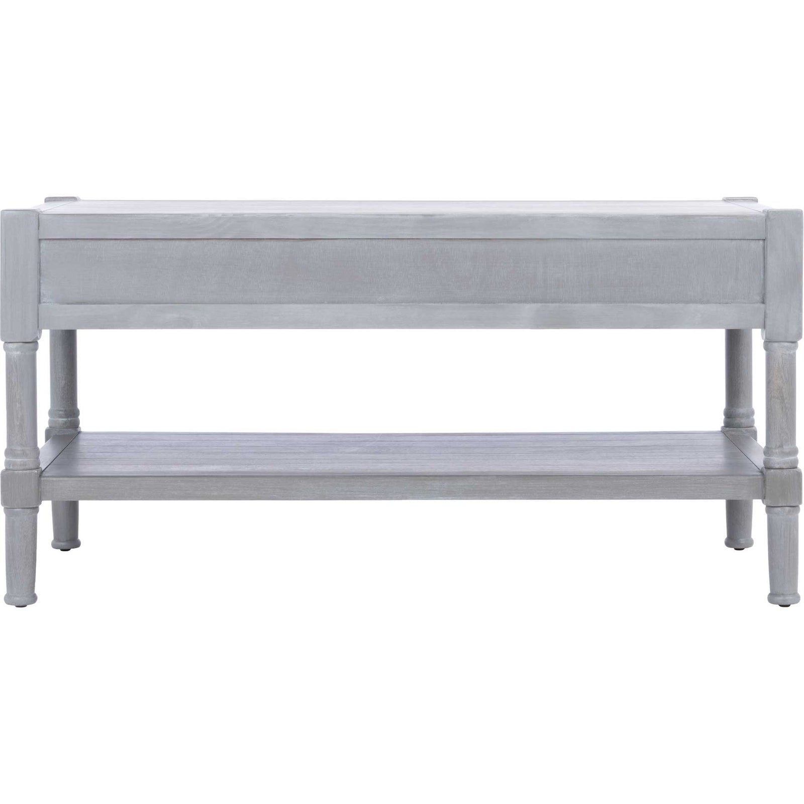 Fidelma 2 Drawer Coffee Table White Washed Gray