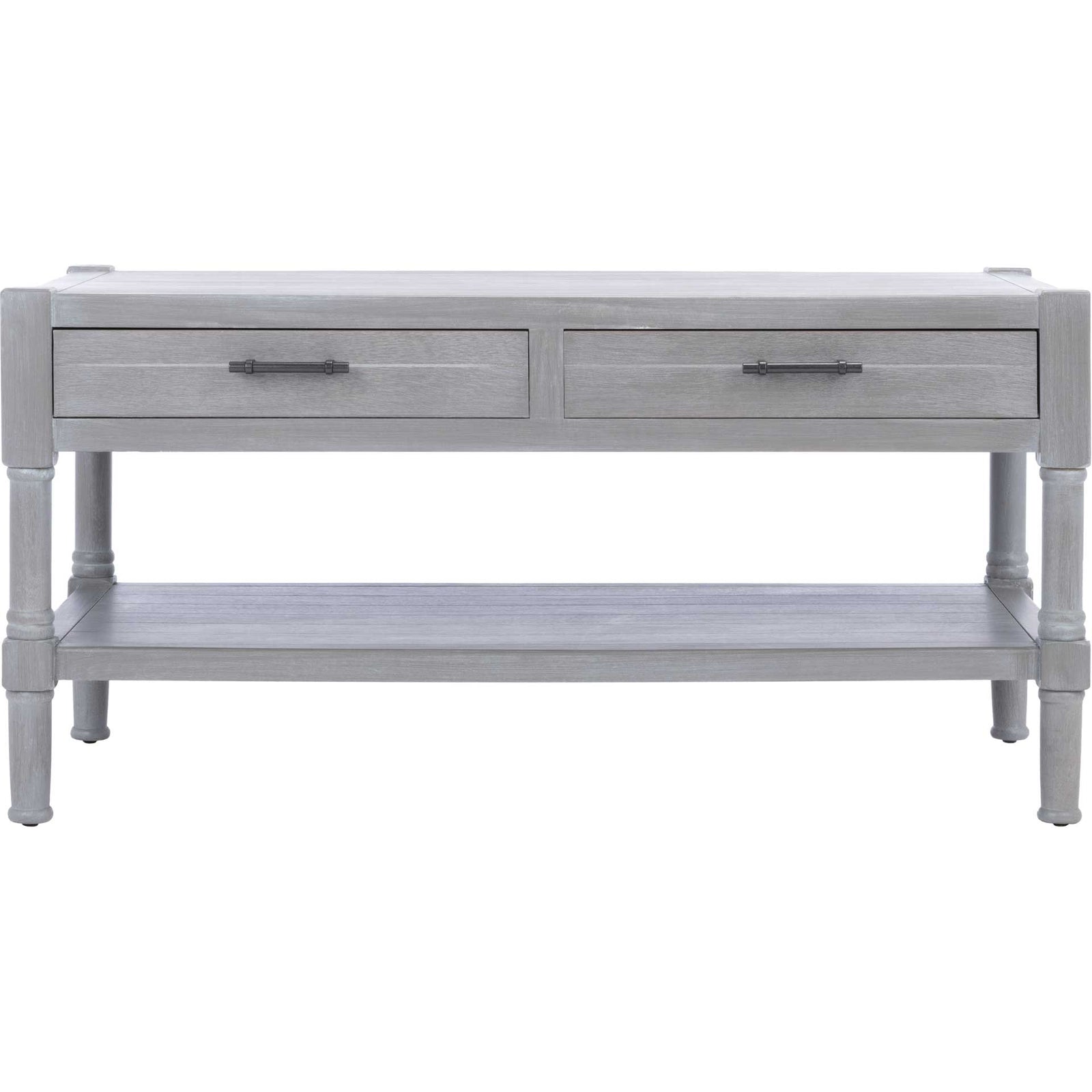 Fidelma 2 Drawer Coffee Table White Washed Gray