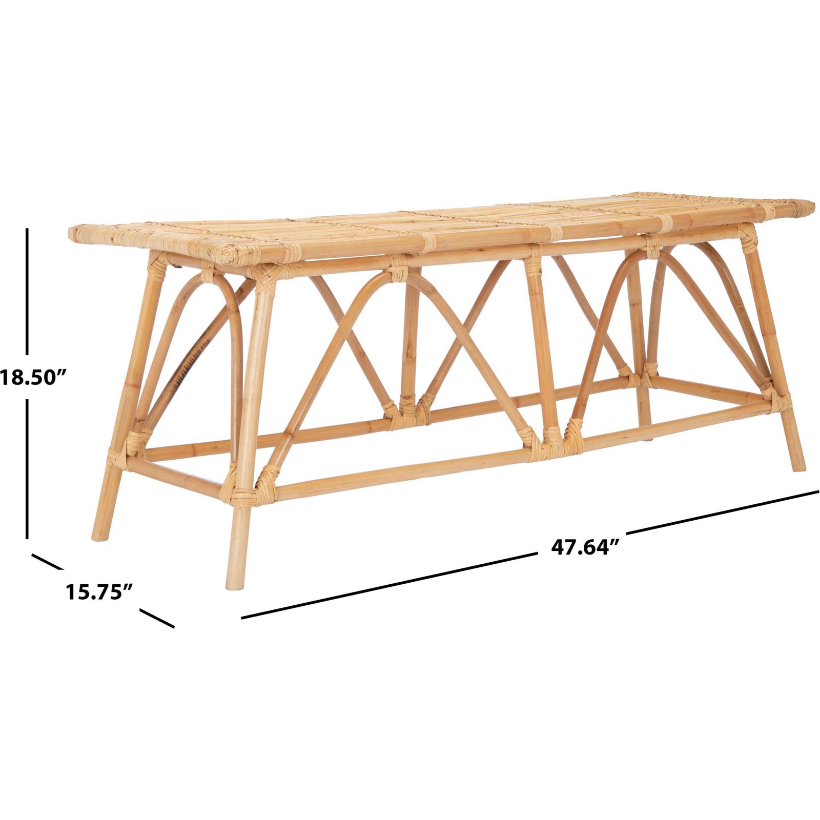 Monroe Rattan Coffee Table Natural
