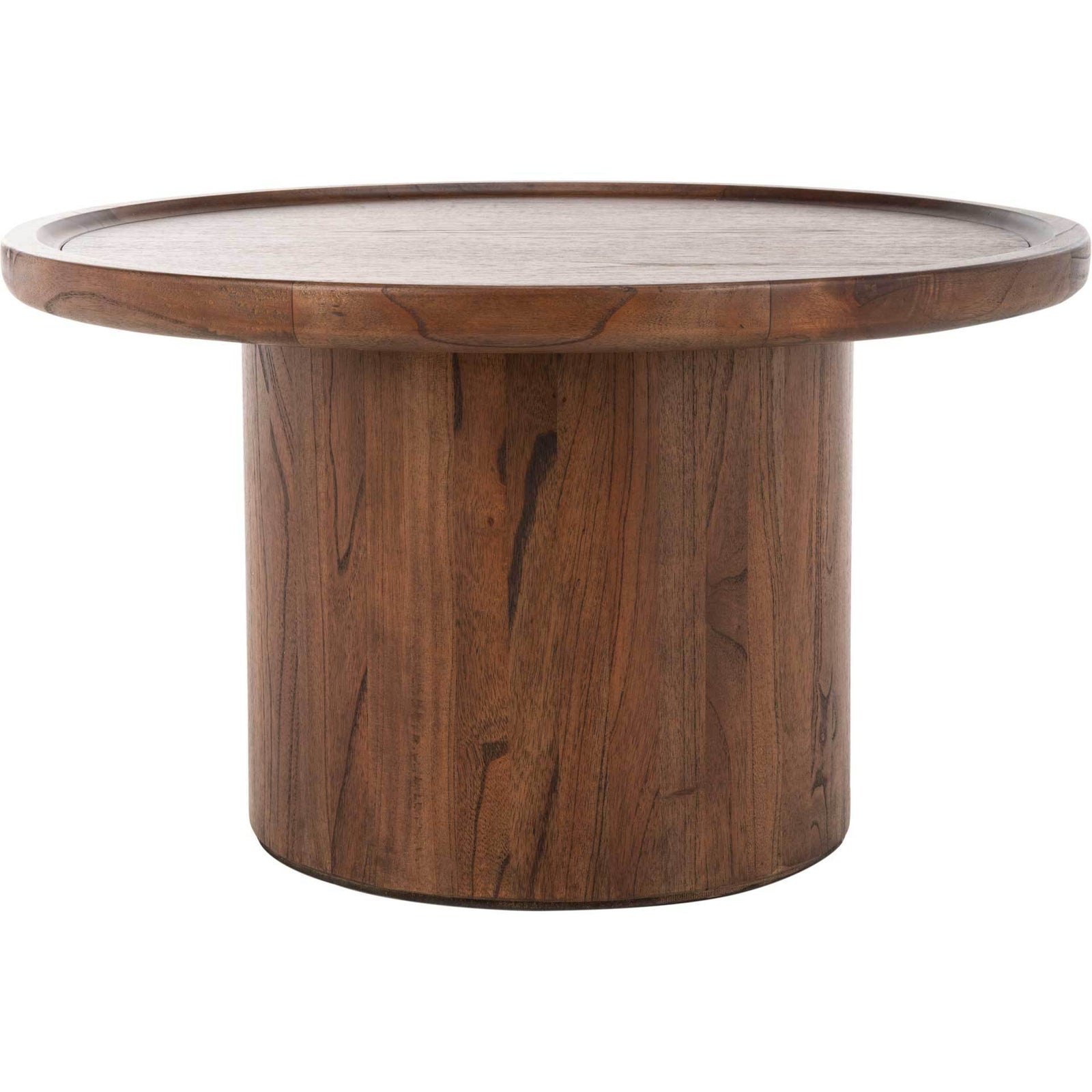 Denver Pedestal Coffee Table Dark Brown