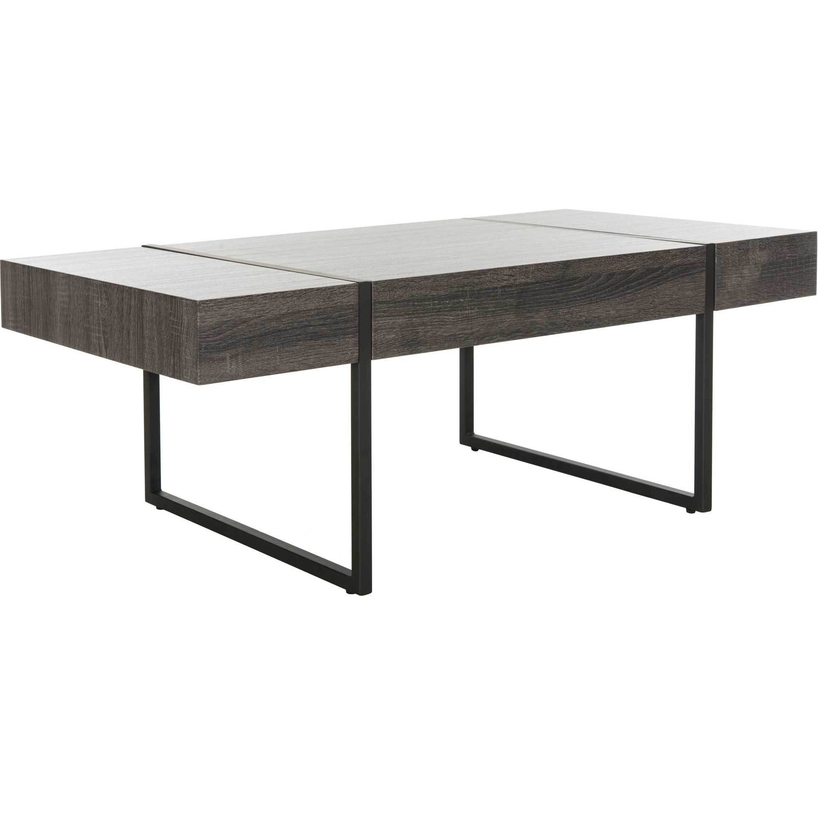 Tripp Rectangular Modern Coffee Table Black