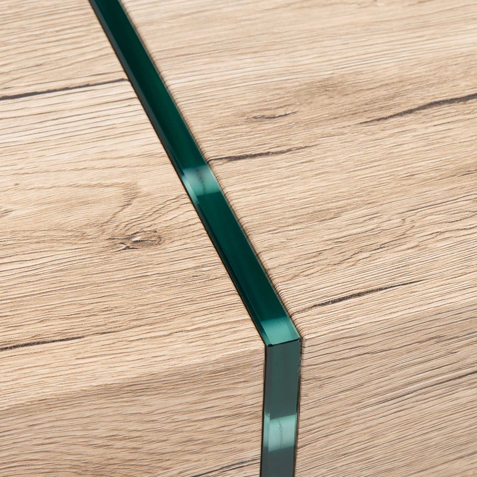 Jadyn Rectangular Modern Coffee Table Natural/Glass