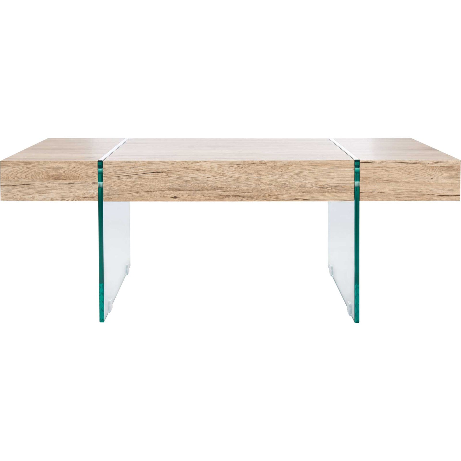 Jadyn Rectangular Modern Coffee Table Natural/Glass
