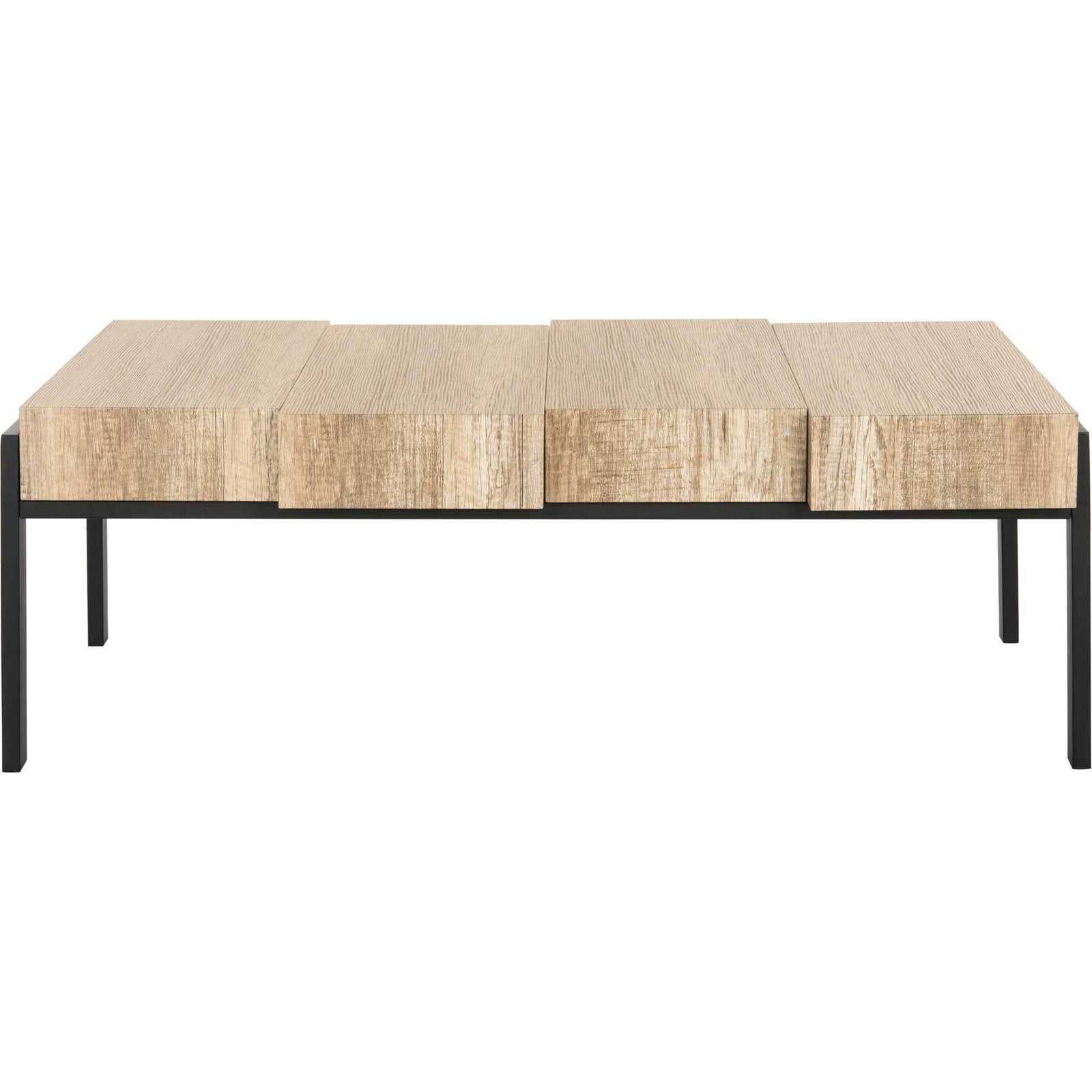 Alexa Contemporary Rustic Coffee Table Multi Brown/Black